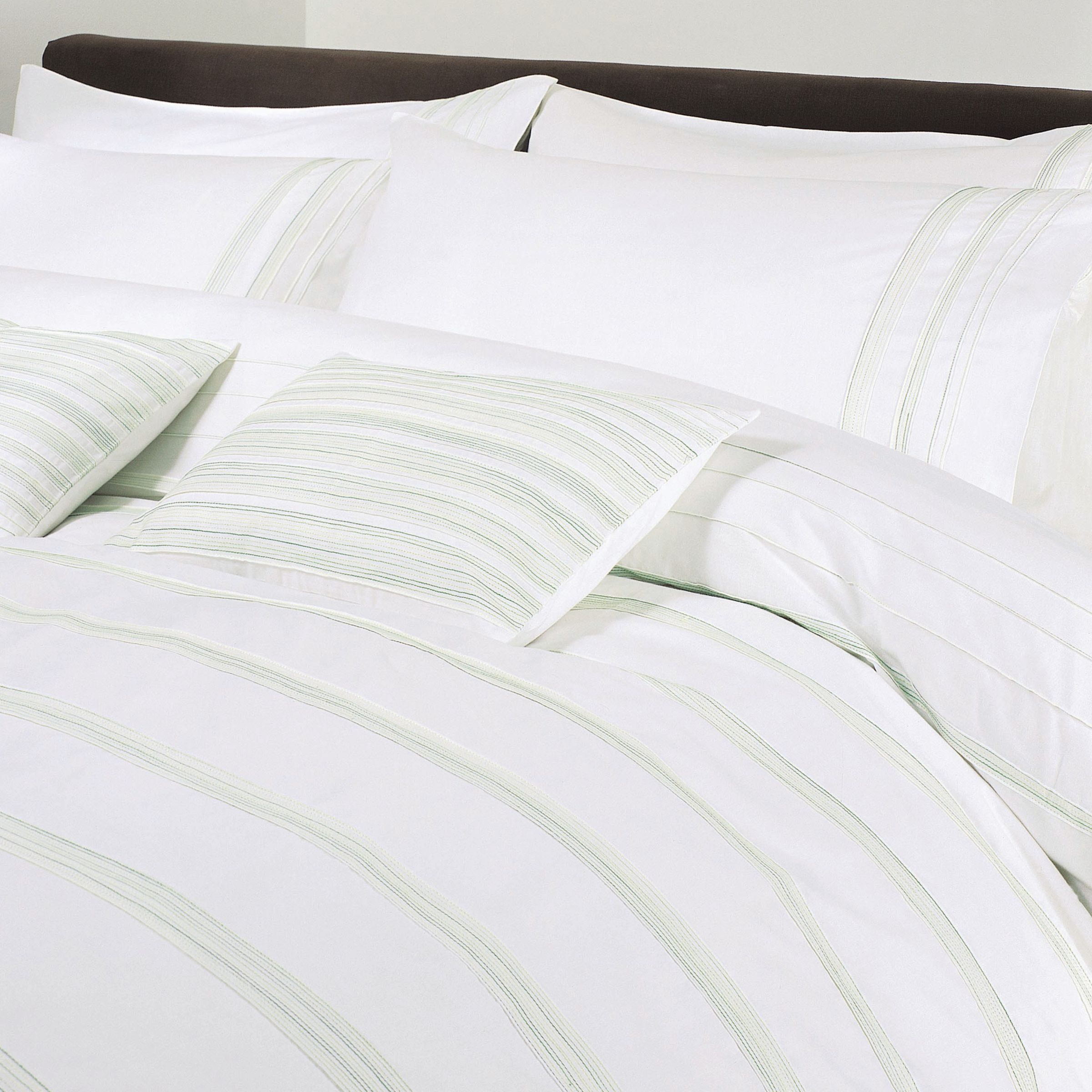 John Lewis Sabina Pillowcases, Green