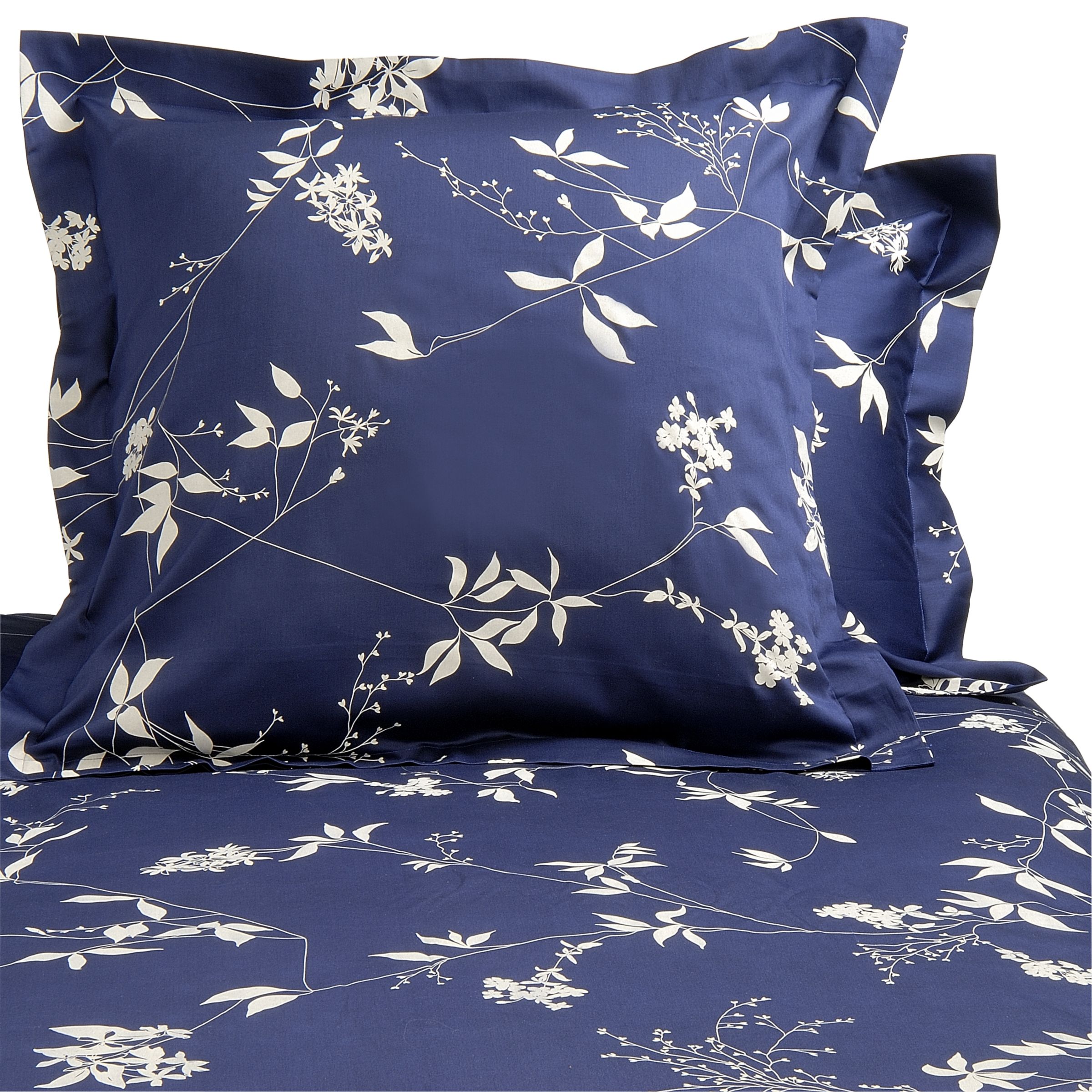 John Lewis Premium- Silhouette Duvet Cover- Indigo- Single