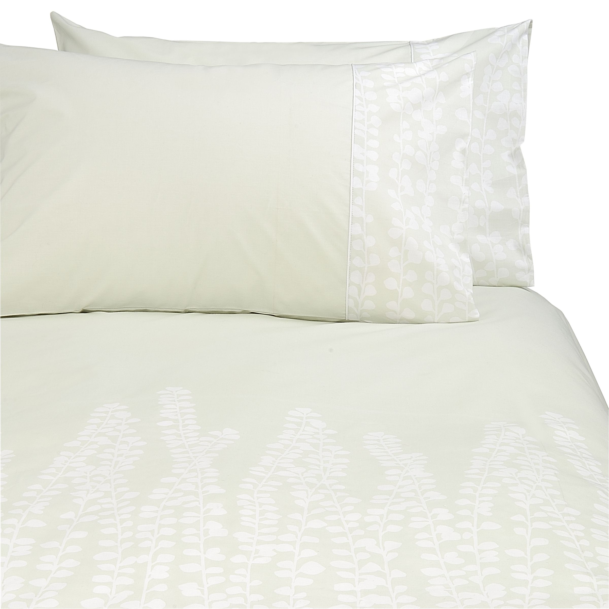 john lewis Stamens Duvet Cover- Soft Green- Double