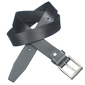 John Lewis Full Grain Leather Belt, Black, Large/ 96-102cm