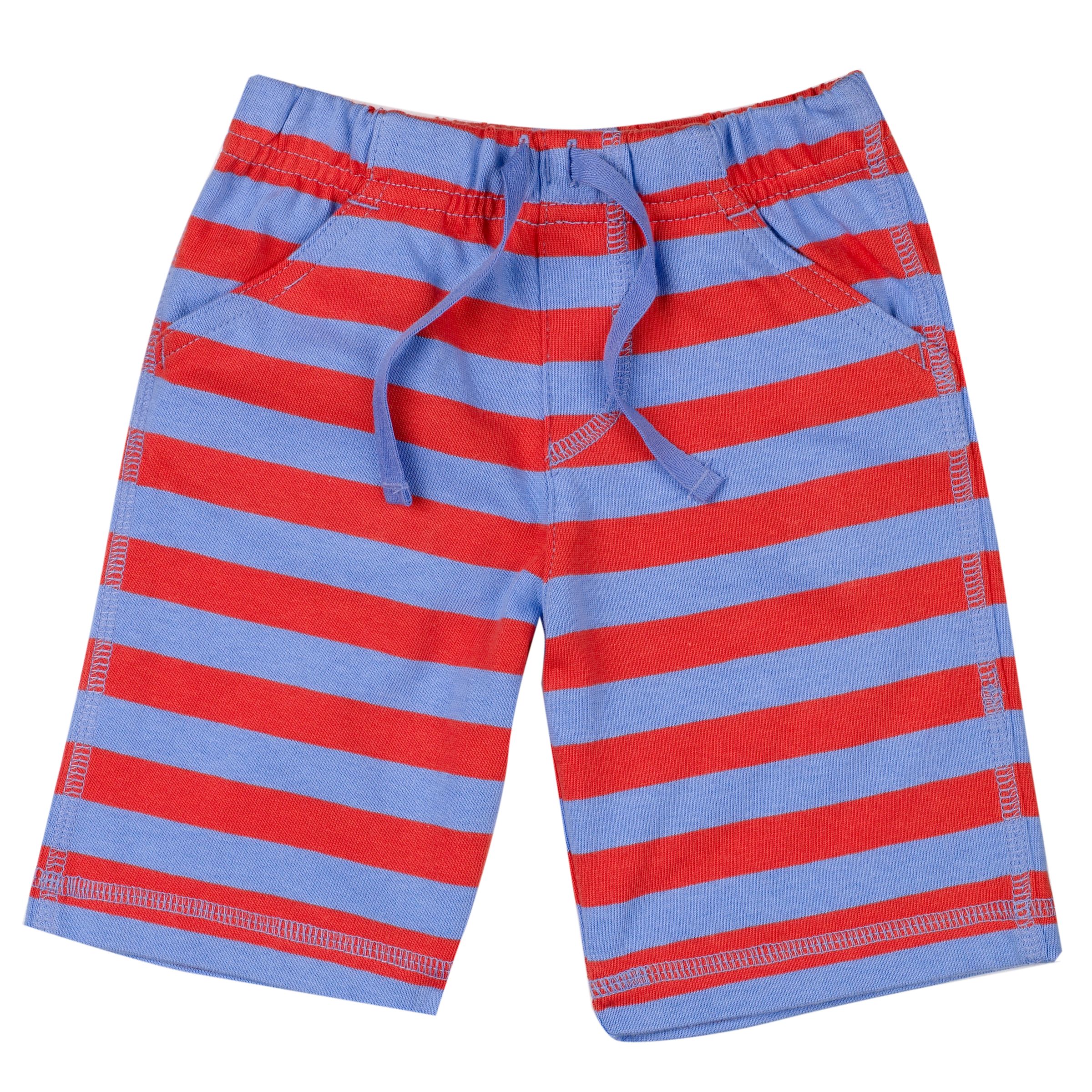 John Lewis Baby Striped Bermuda Shorts BlueRed 6 9 Months