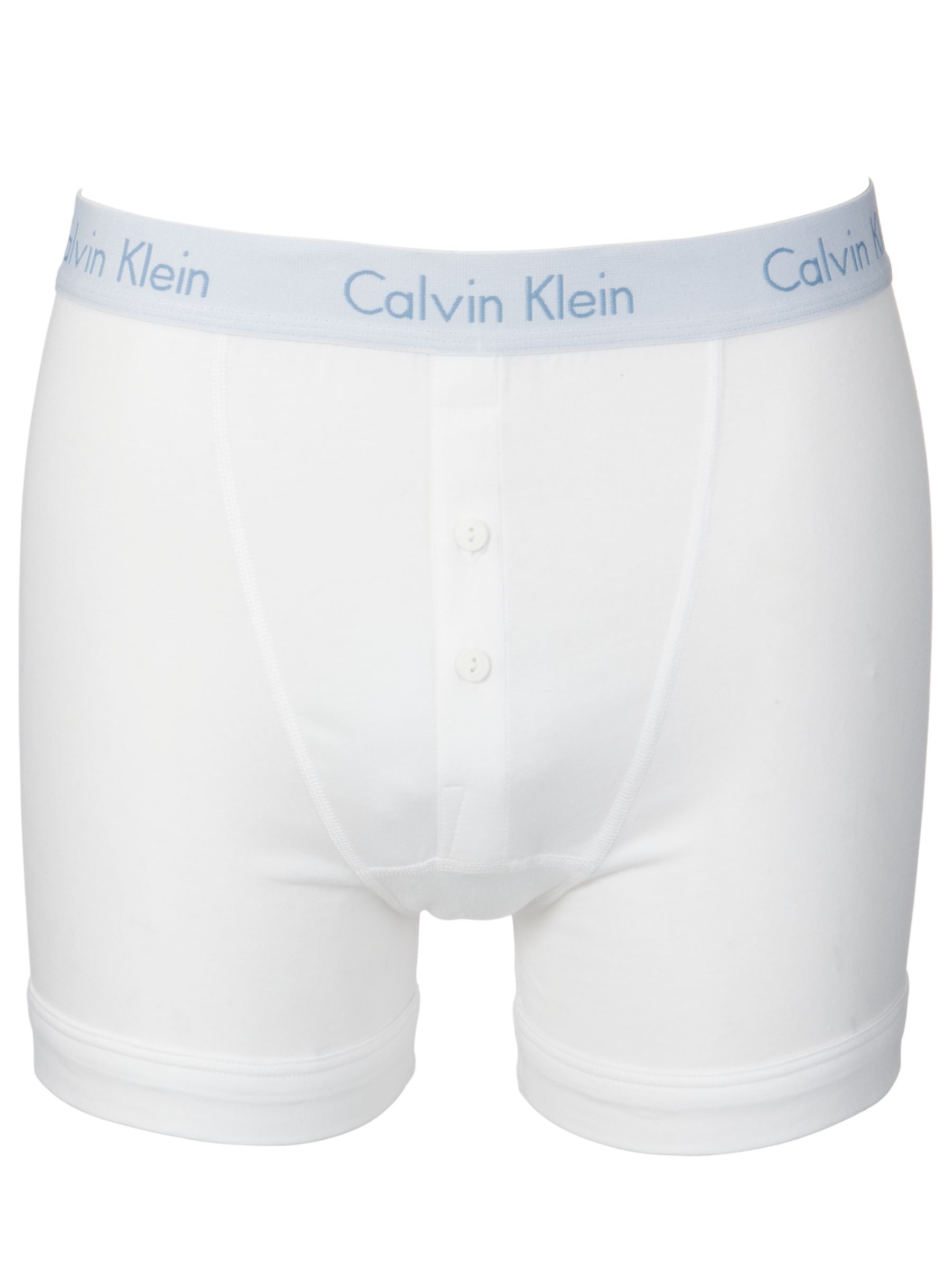 Calvin Klein Flexible Fit Cotton Trunks, White, Medium