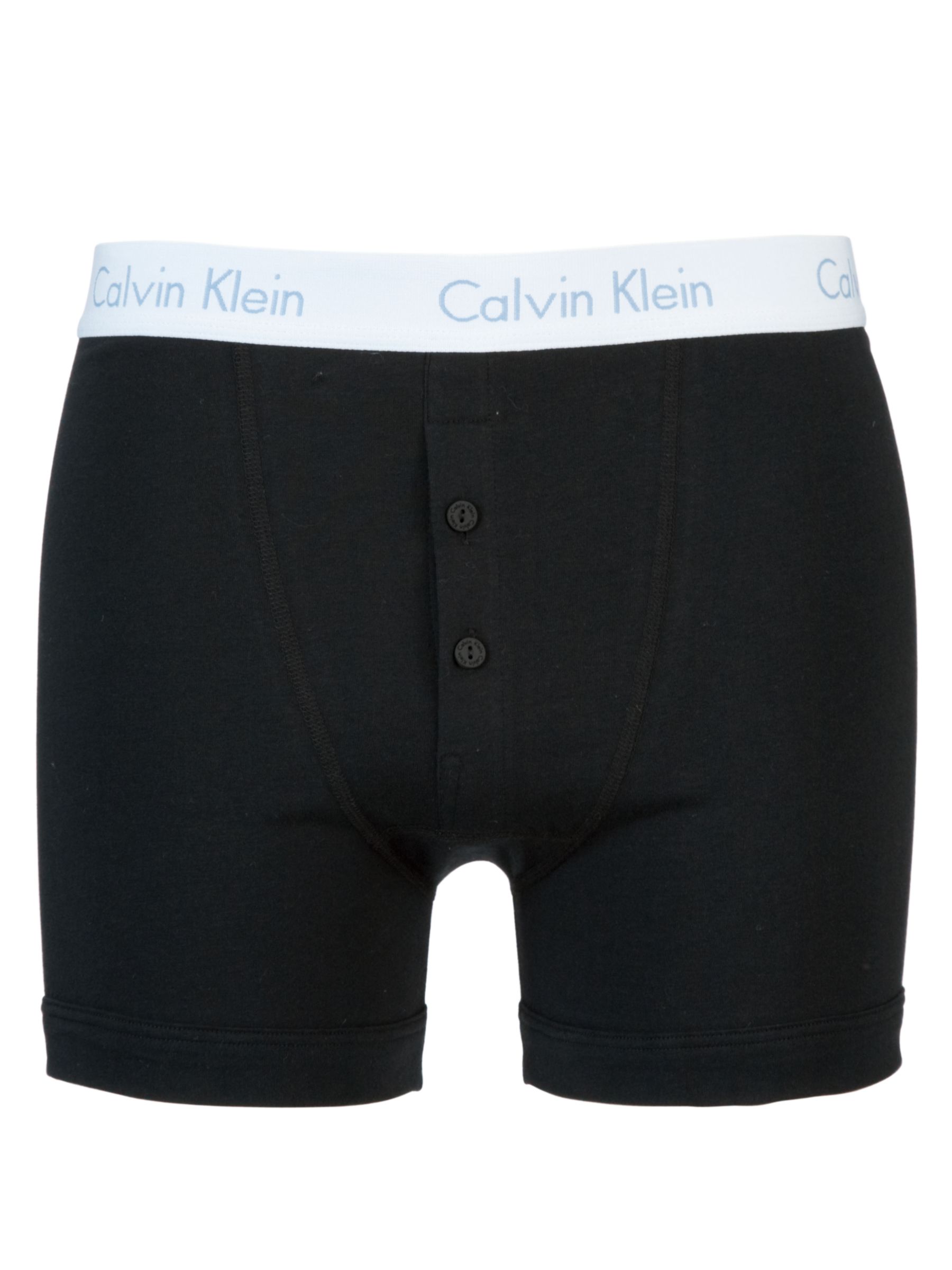 Calvin Klein Flexible Fit Cotton Trunks, Black, Medium