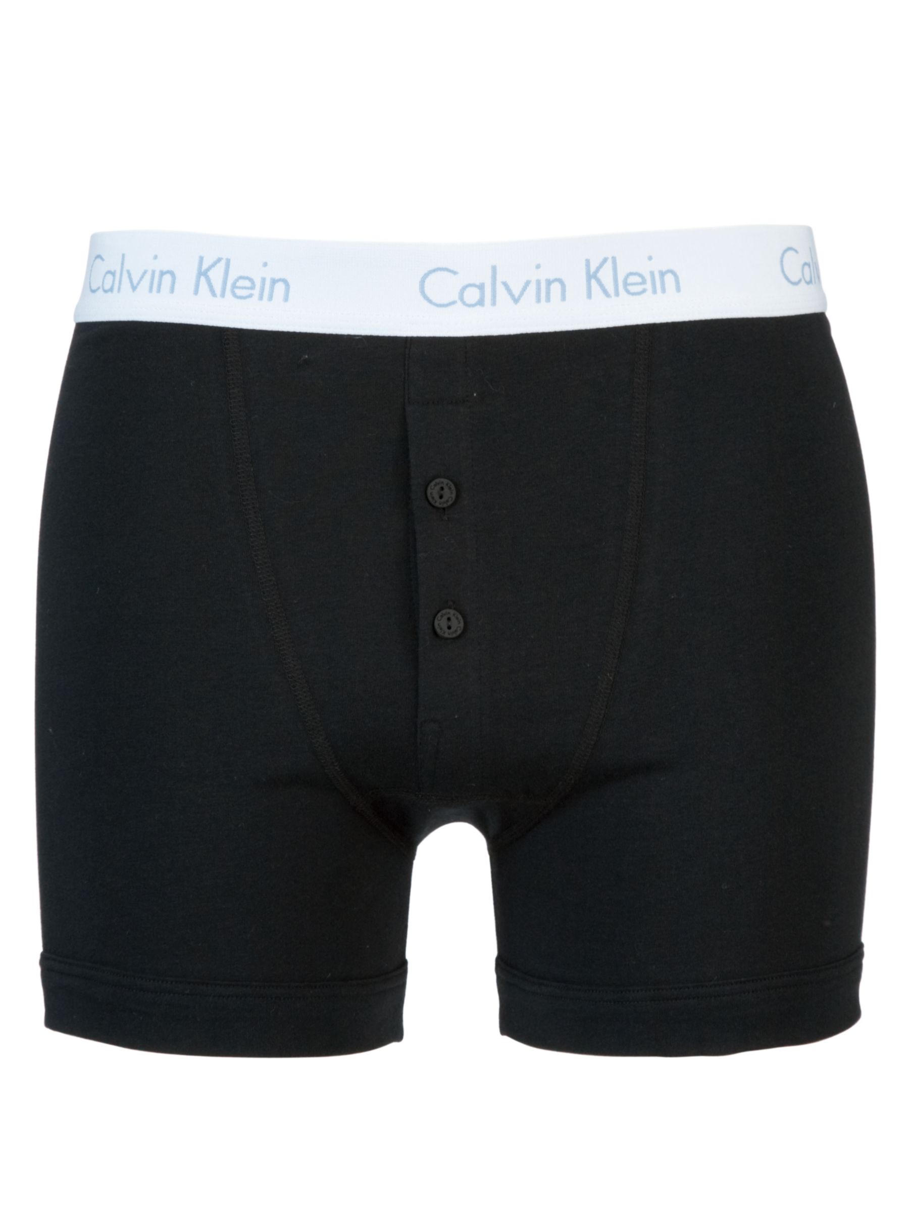 Calvin Klein Flexible Fit Cotton Trunks, Black, Small