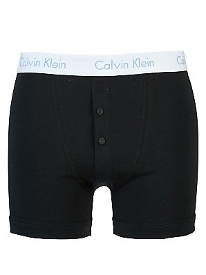 Calvin Klein Flexible Fit Cotton Trunks, Black, Large
