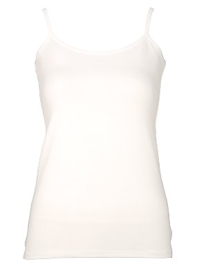 John Lewis Vest Top, White, Size 18