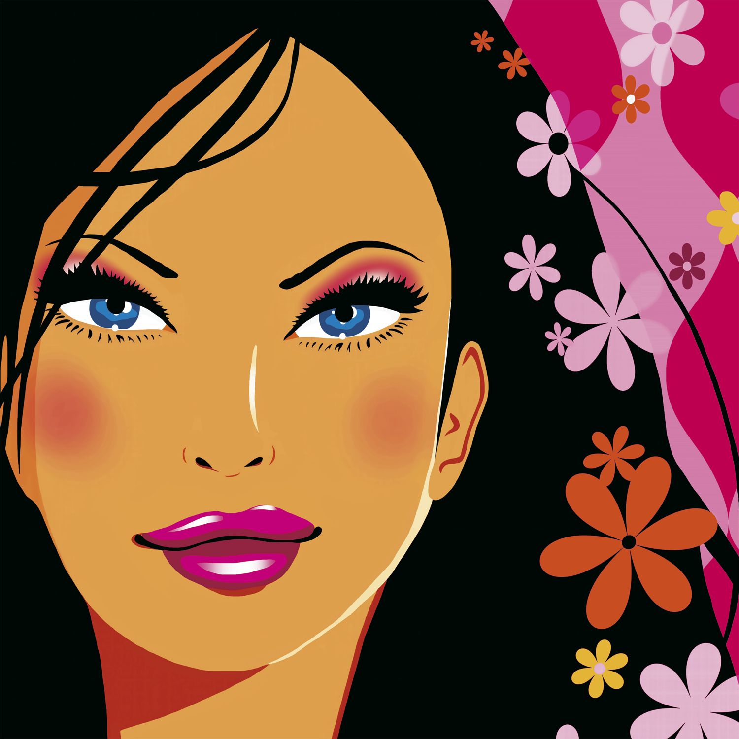 Flower Power Canvas, 90 x 90cm