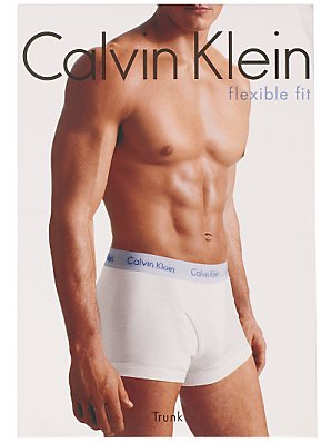 Calvin Klein Flexible Fit Trunks, Grey, Small