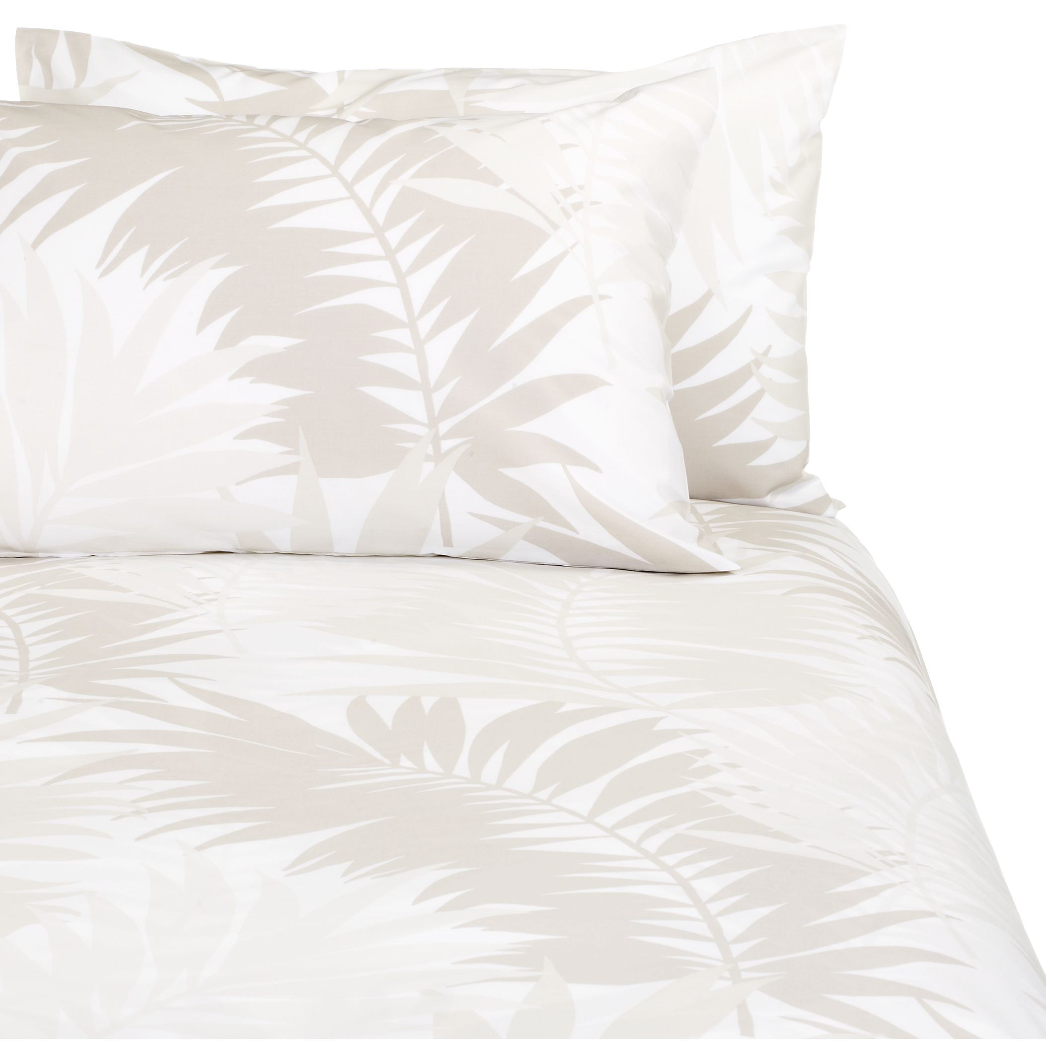 John Lewis Amazon Duvet Cover- Natural / Nutmeg- Super Kingsize