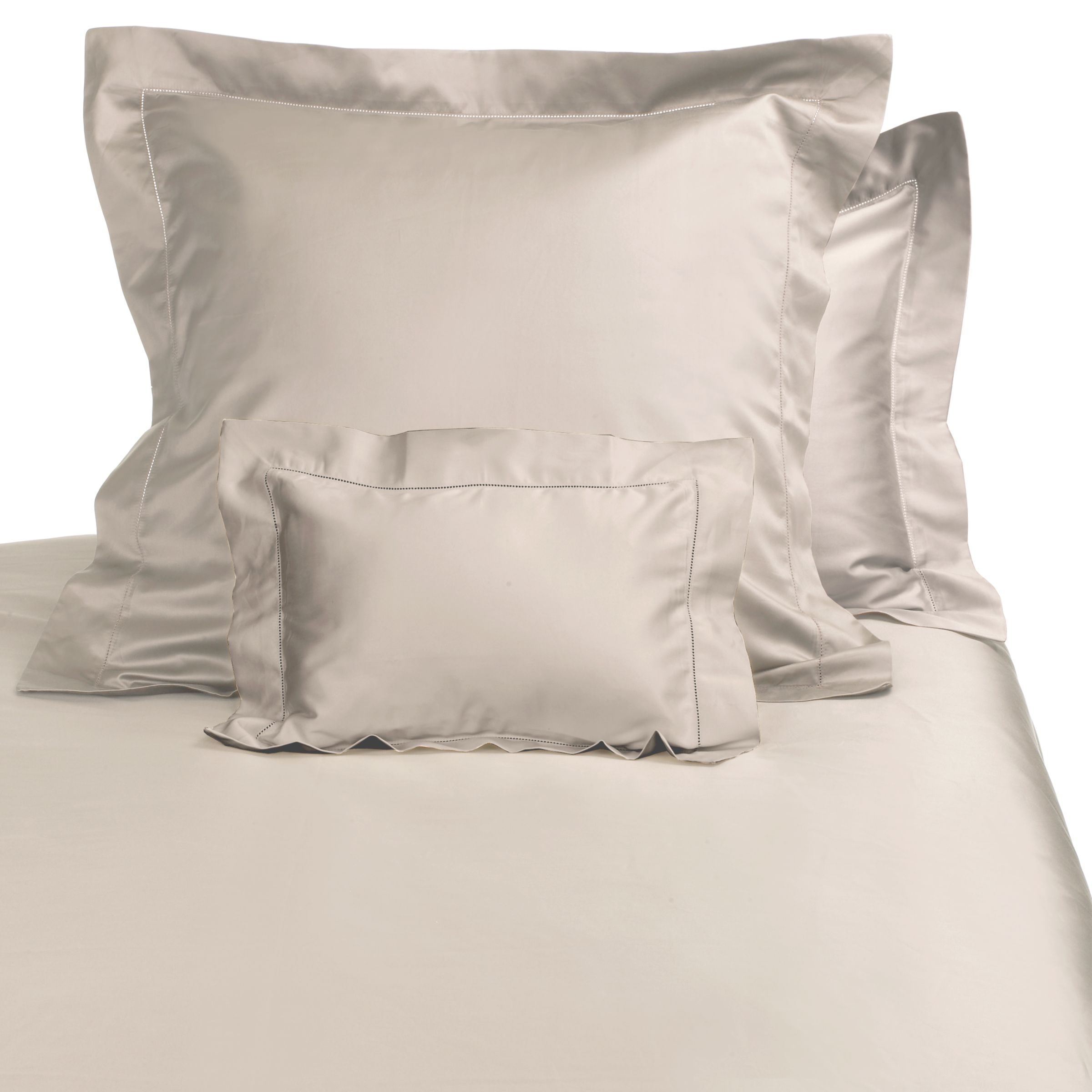 John Lewis Egyptian Cotton Satin Boudoir Pillowcase Truffle