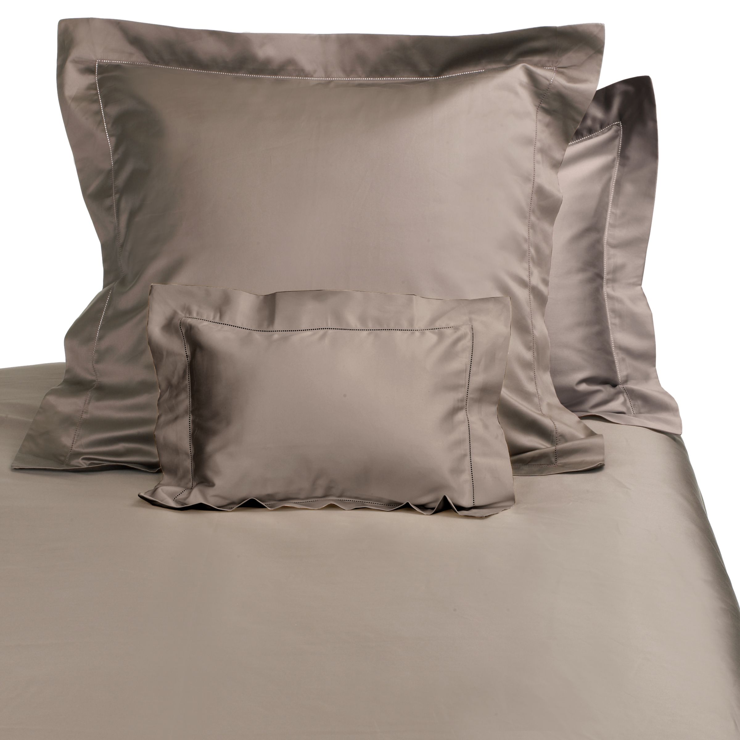 John Lewis Egyptian Cotton Satin Boudoir Pillowcase Cappuccino
