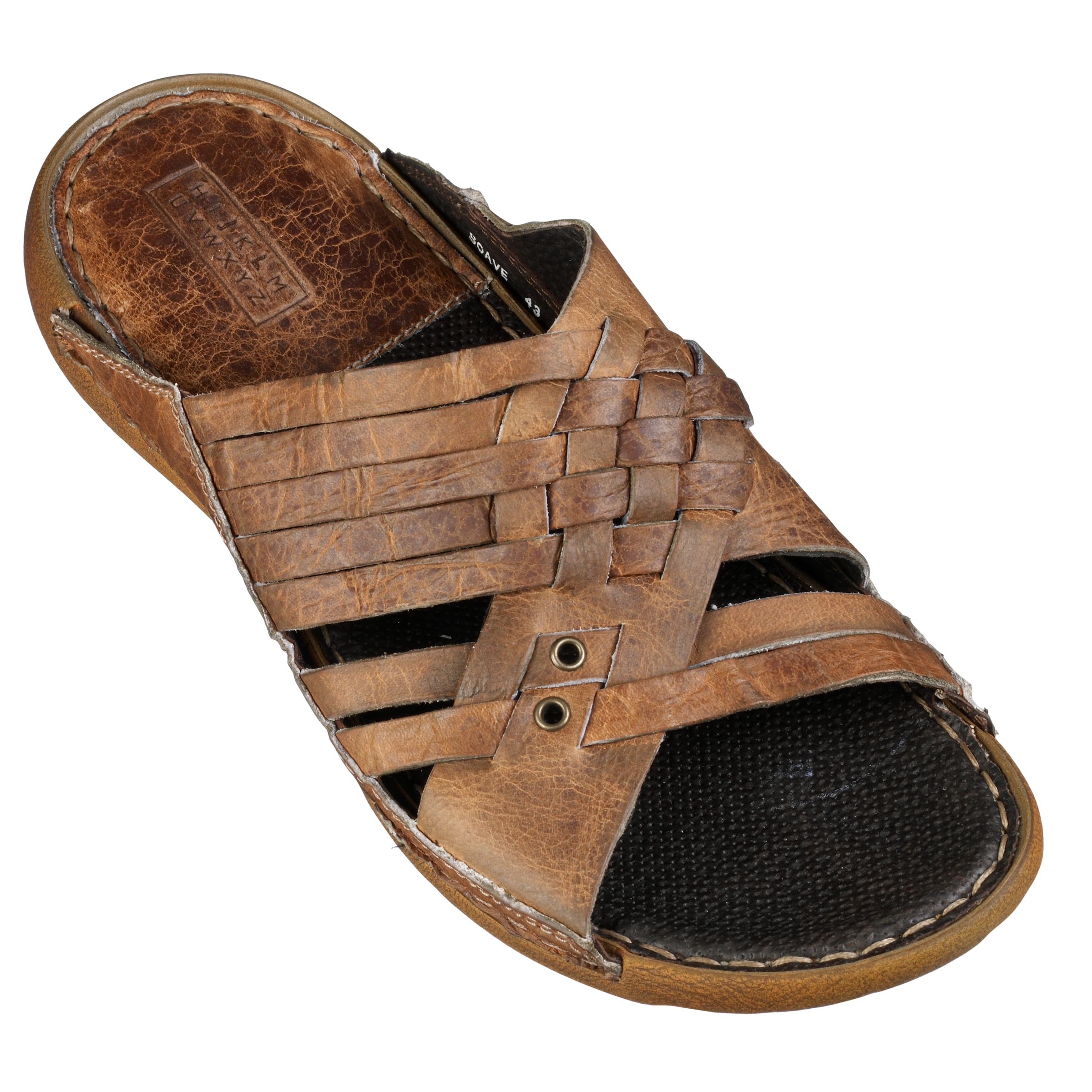 JL Soave Men's Sandals, Tan, Size 44