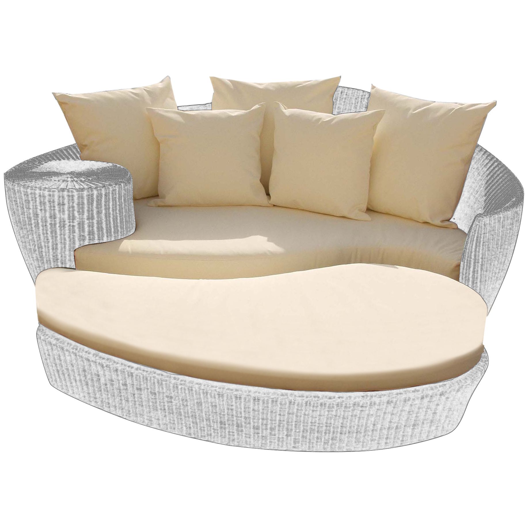 Barlow Tyrie Dune Scatter Cushion, White Sands, 70x70cm