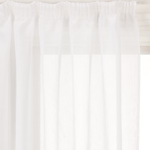 Crushed Voile Panel, White, W135 x Drop 183cm