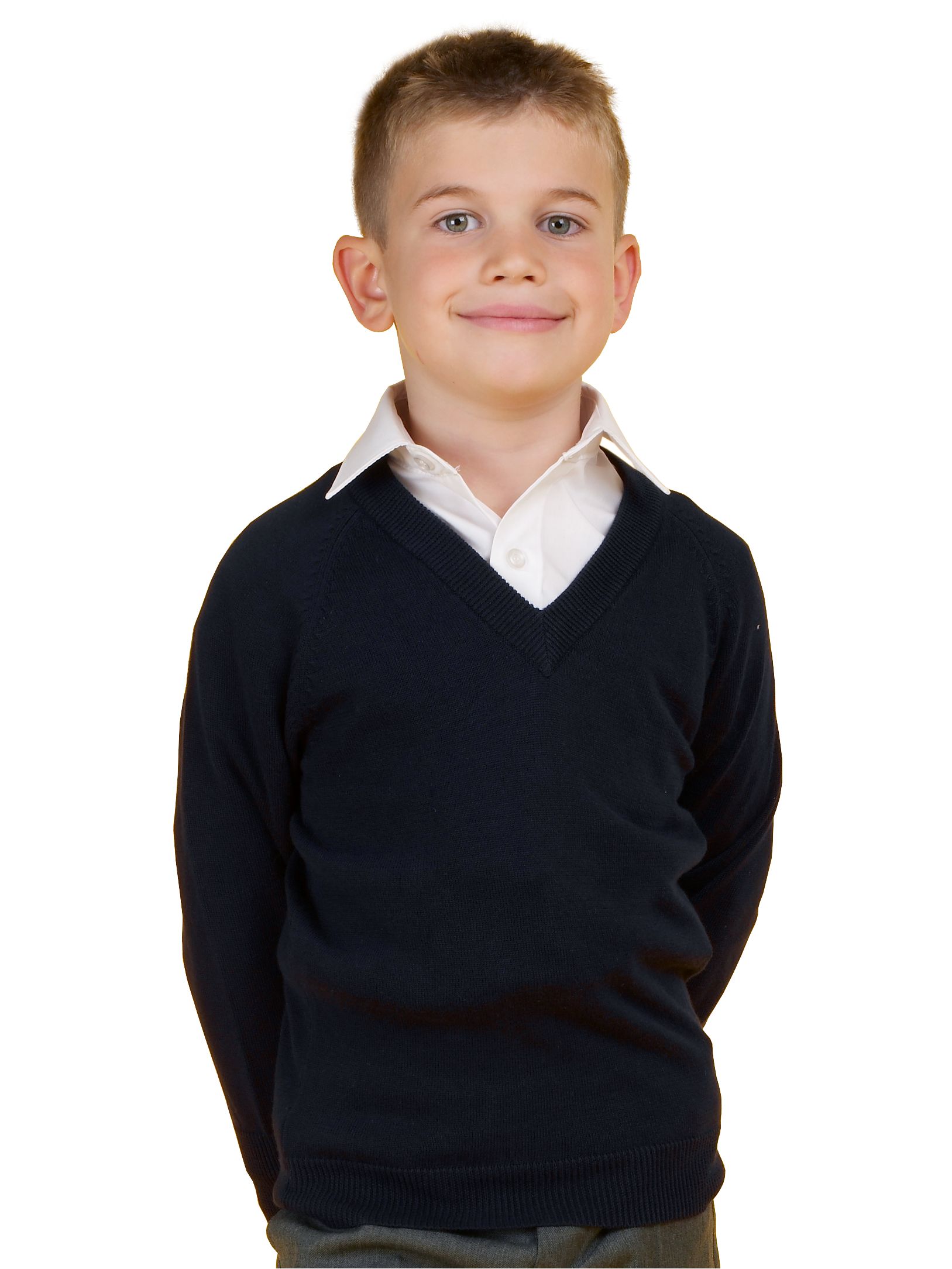 John Lewis Boys Cotton Pullover Black Chest 46 (117cm)
