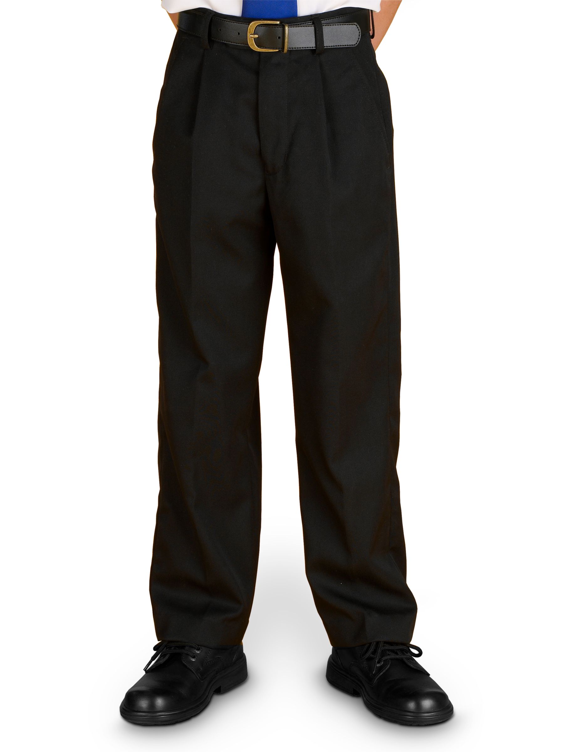 John Lewis Gaberdine Trousers, Black, Waist 23'' Inside Leg 23