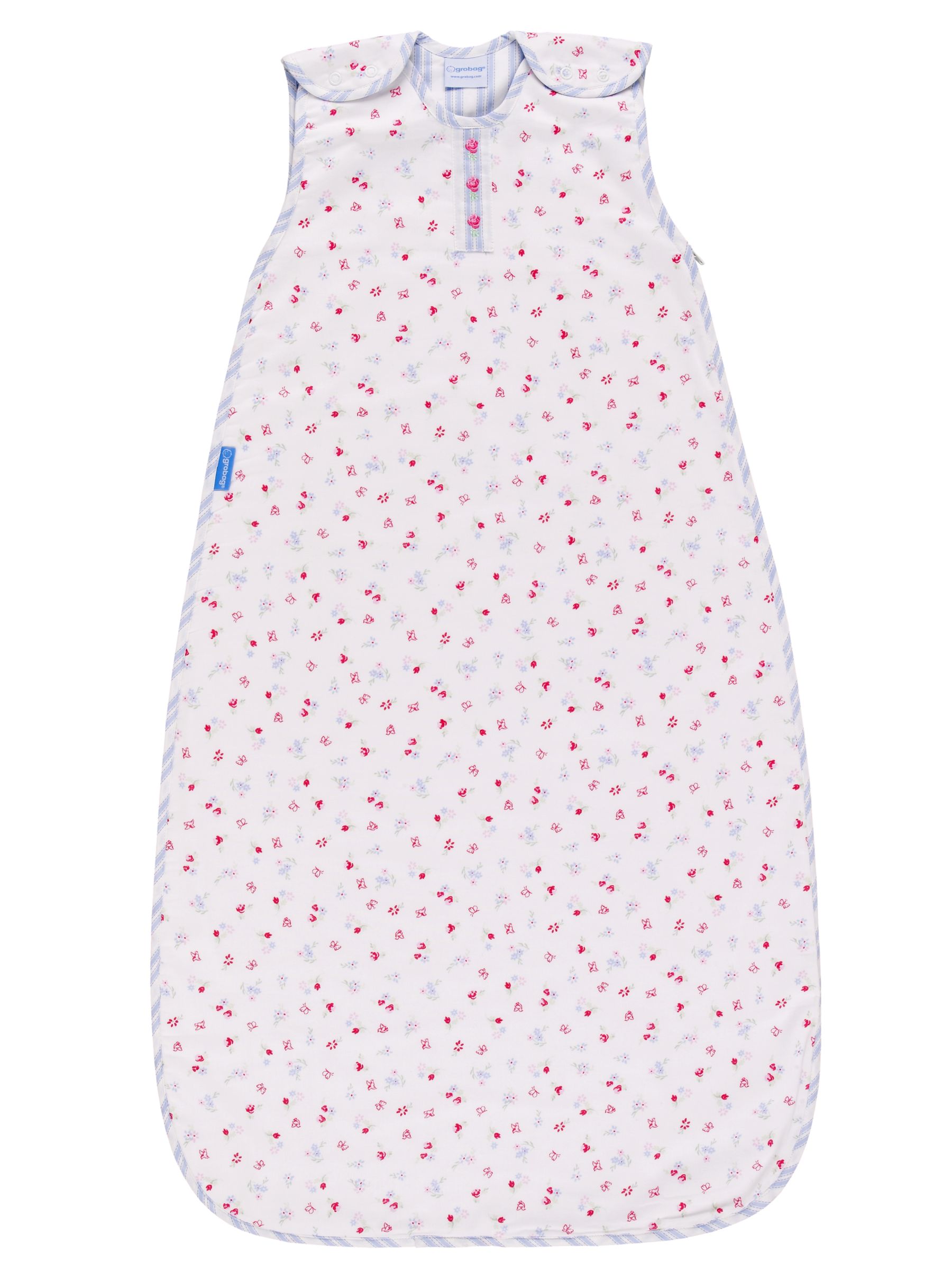 Grobag Petite Fleur Baby Sleeping Bag, 1 Tog, White Mix, 6-18 Months