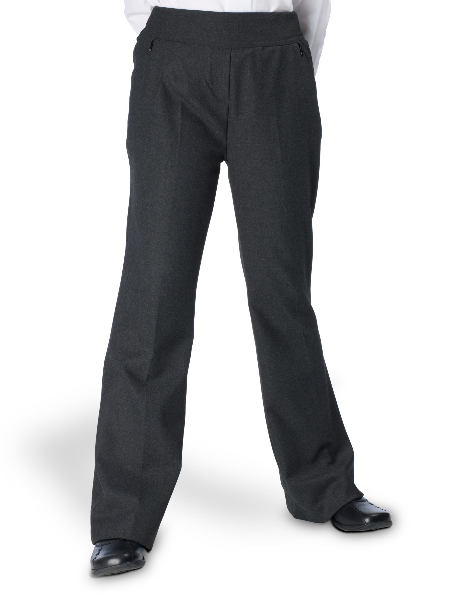 John Lewis Girls' Senior Trousers, Grey, Waist 26'' (66cm)