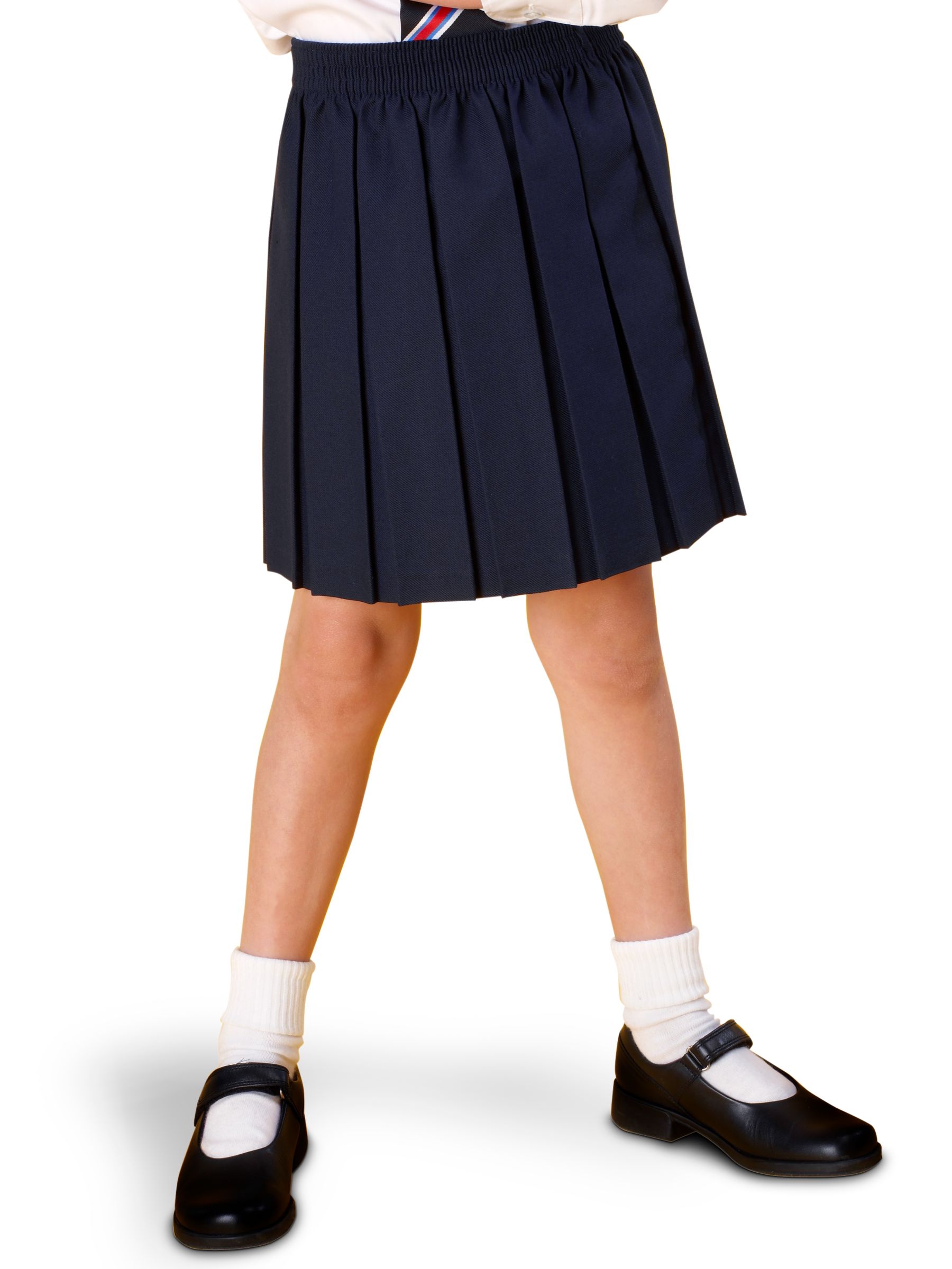 John Lewis Box Pleat Skirt, Navy, 5-6 Years