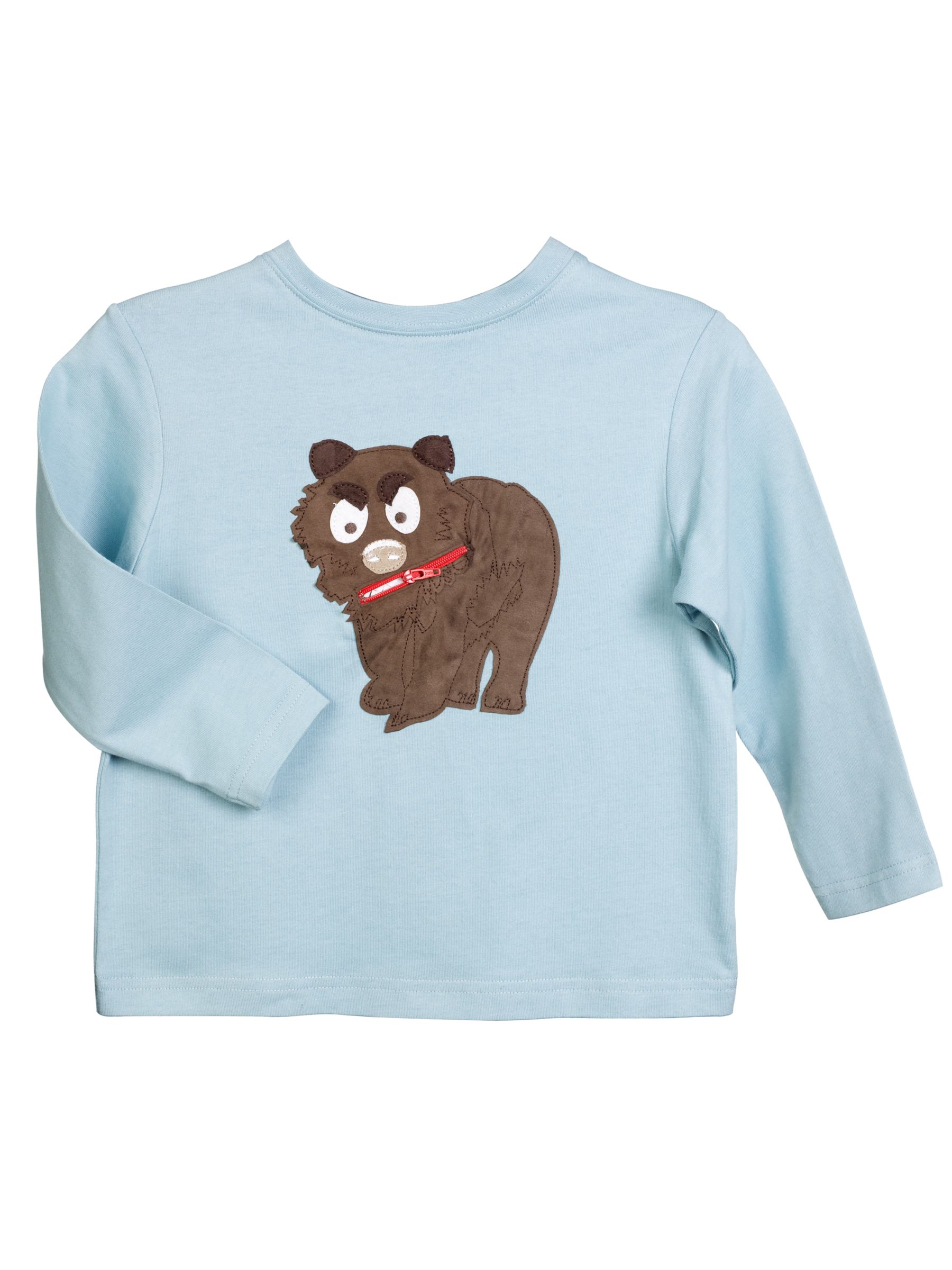 John Lewis Novelty Bear T-shirt, Blue, 2-3 Years