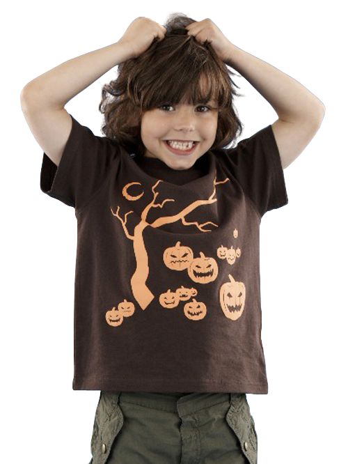 John Lewis Pumpkin T-Shirt, Brown, 2-3 Years