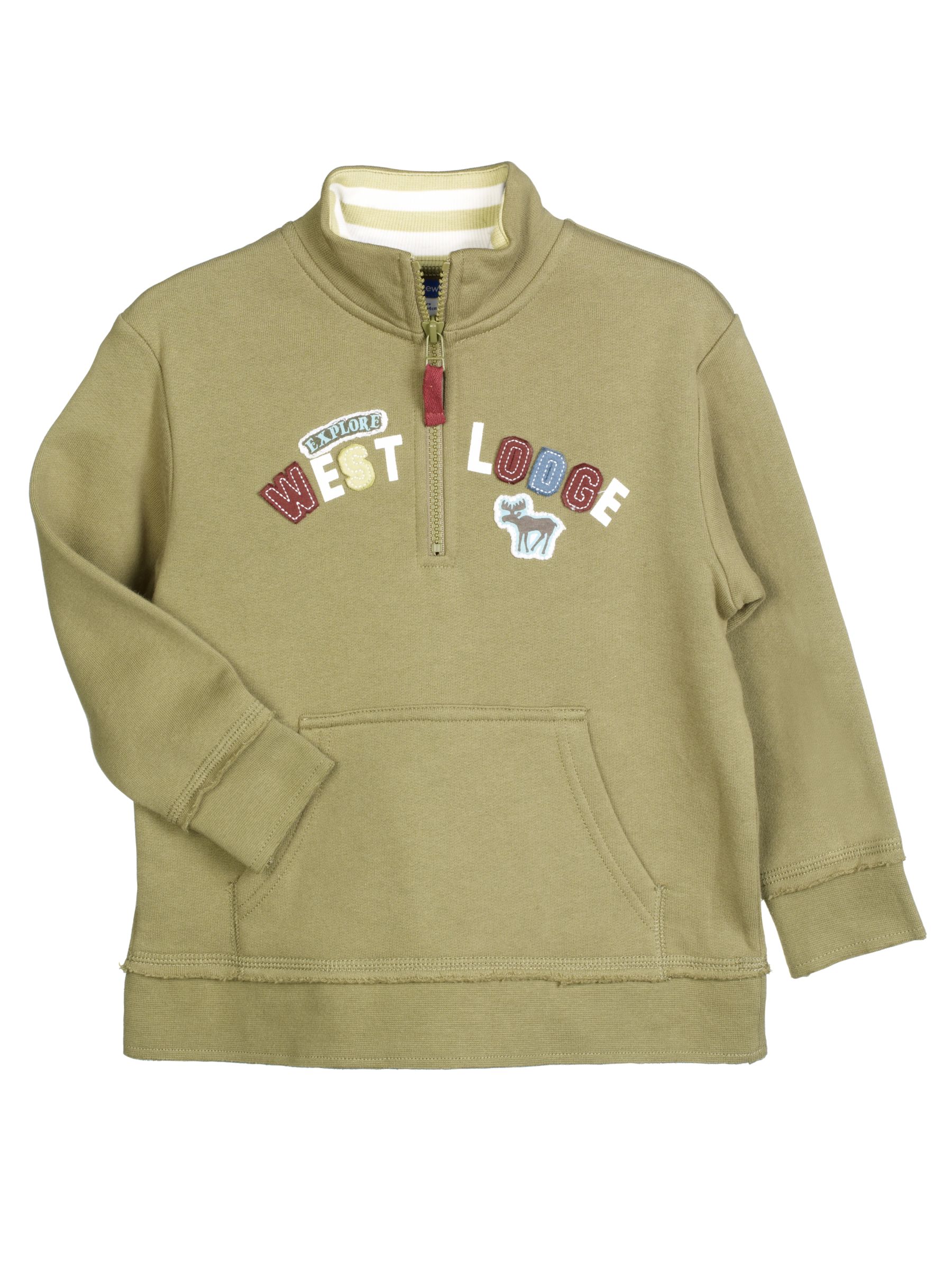 John Lewis West Lodge Sweater, Green, 2-3 Years
