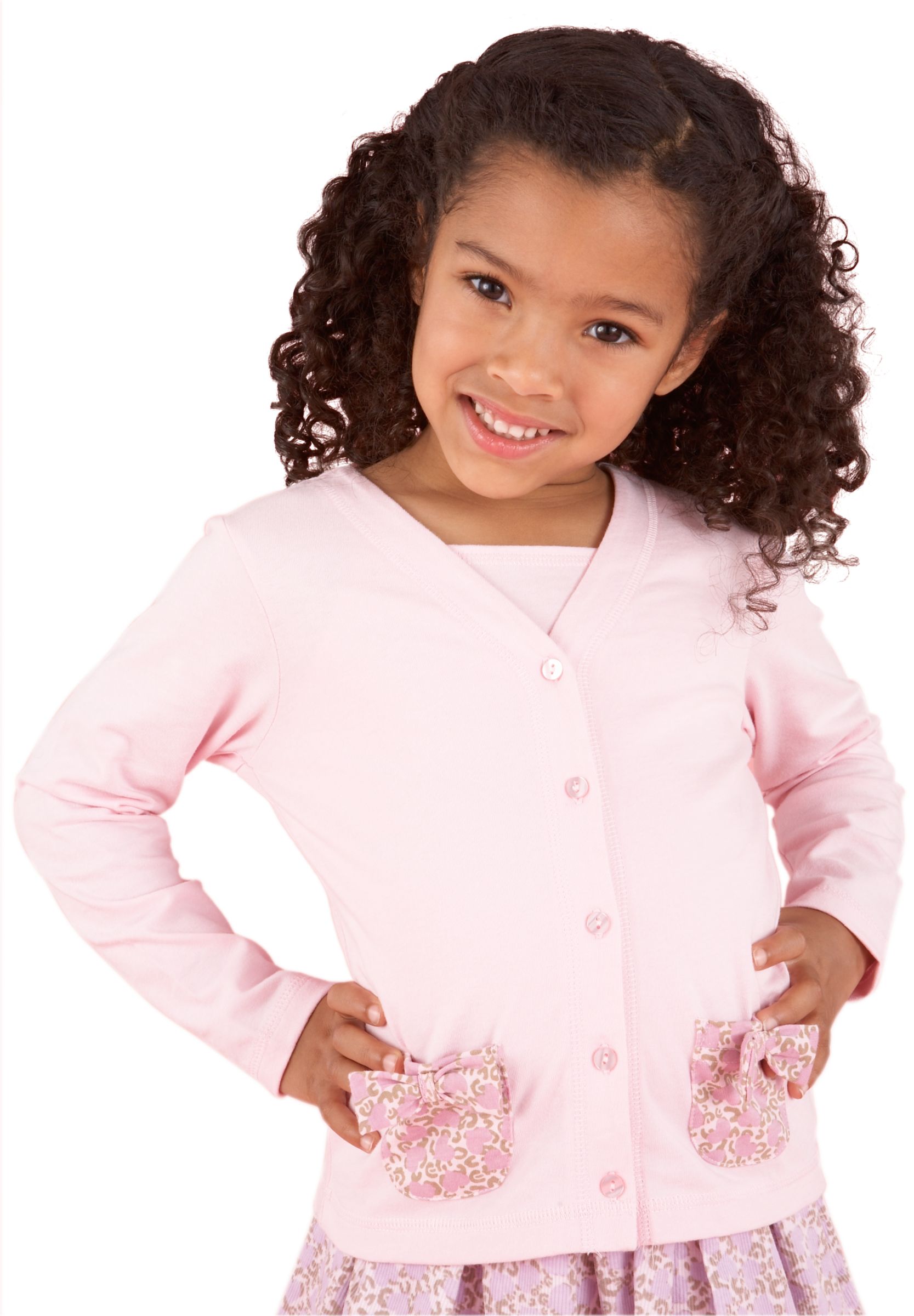 John Lewis Girls Long Sleeve Cardi and Vest Top Pink 3 4 Years