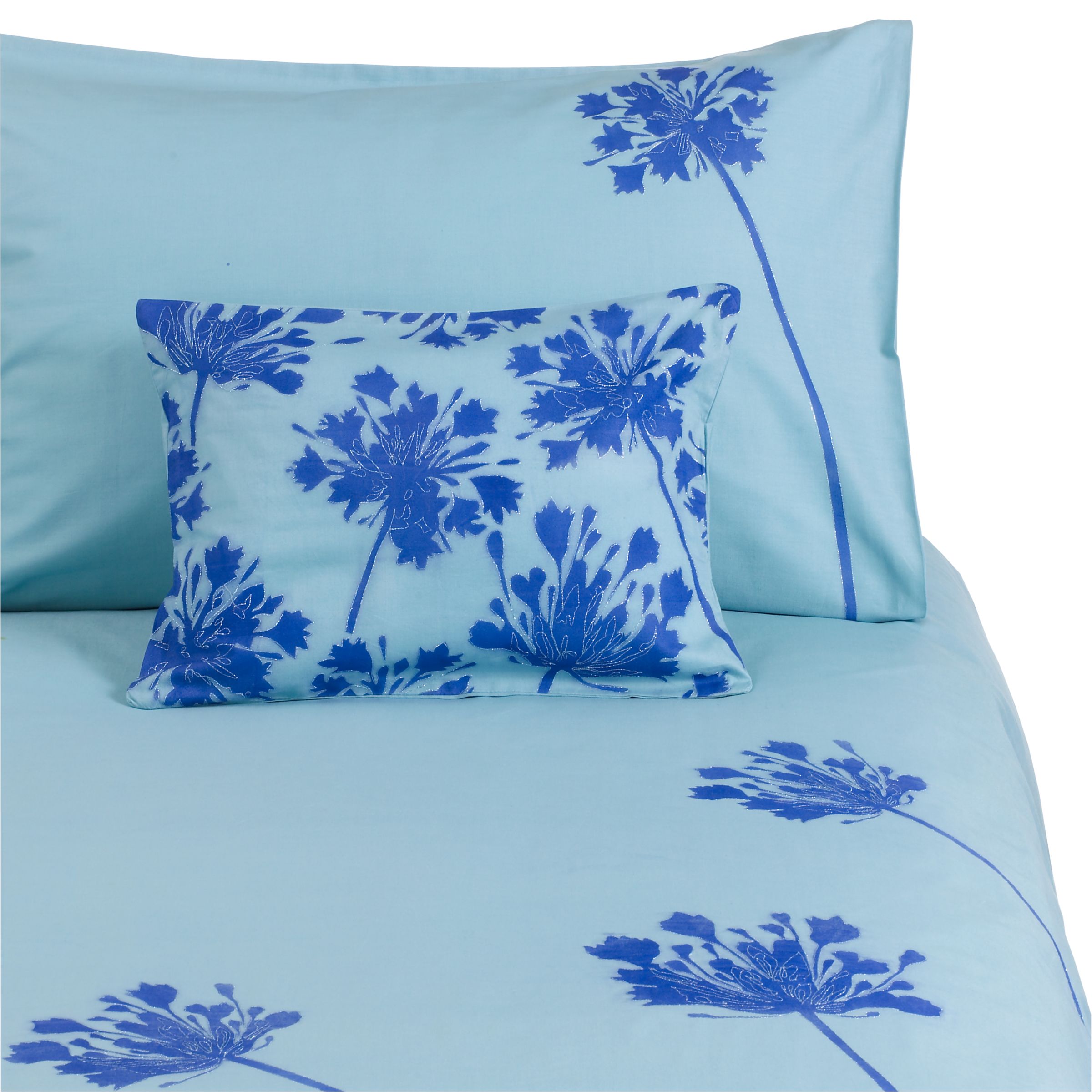 John Lewis Panthea Square Pillowcase, Turquoise