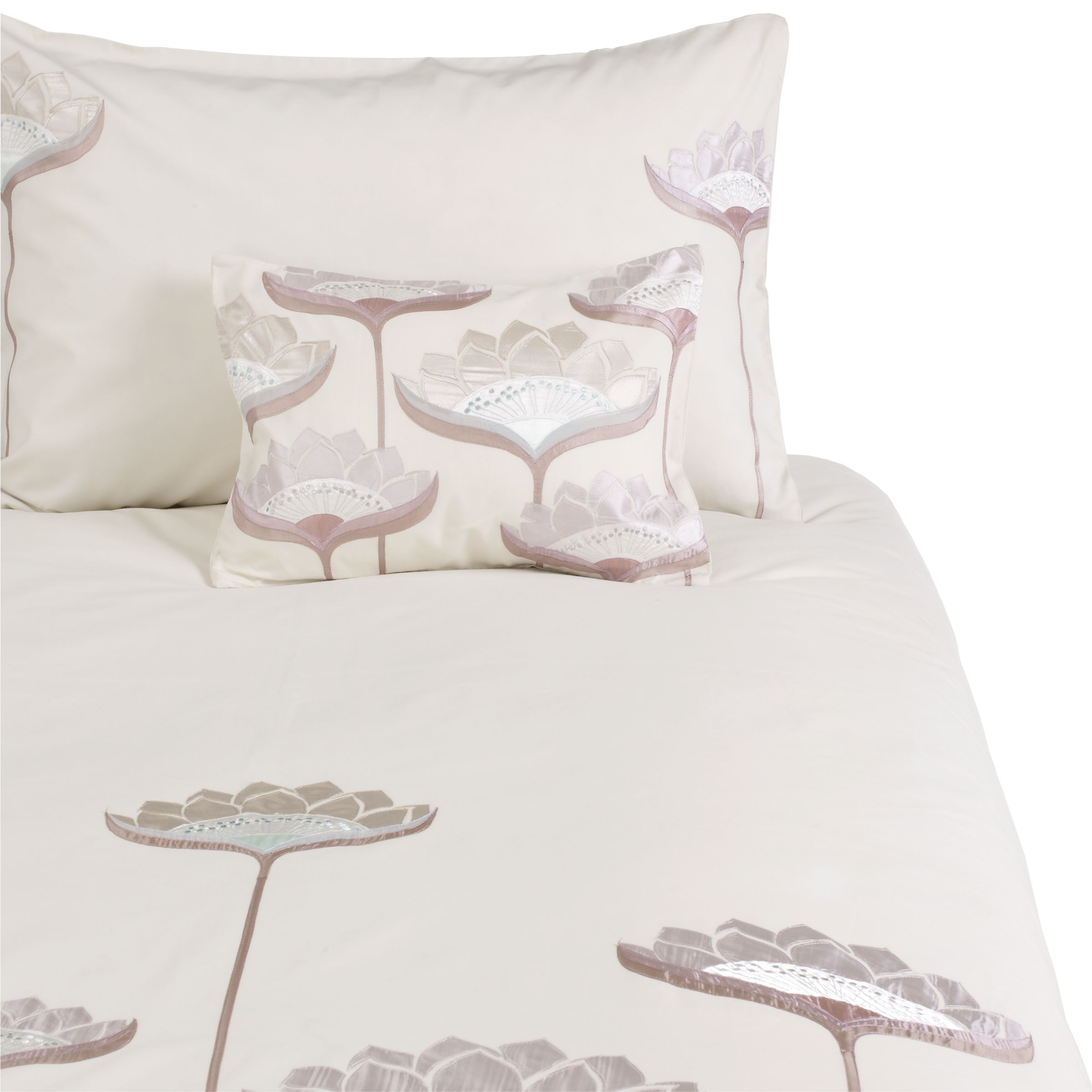 John Lewis Lotus Duvet Cover, Natural, Single