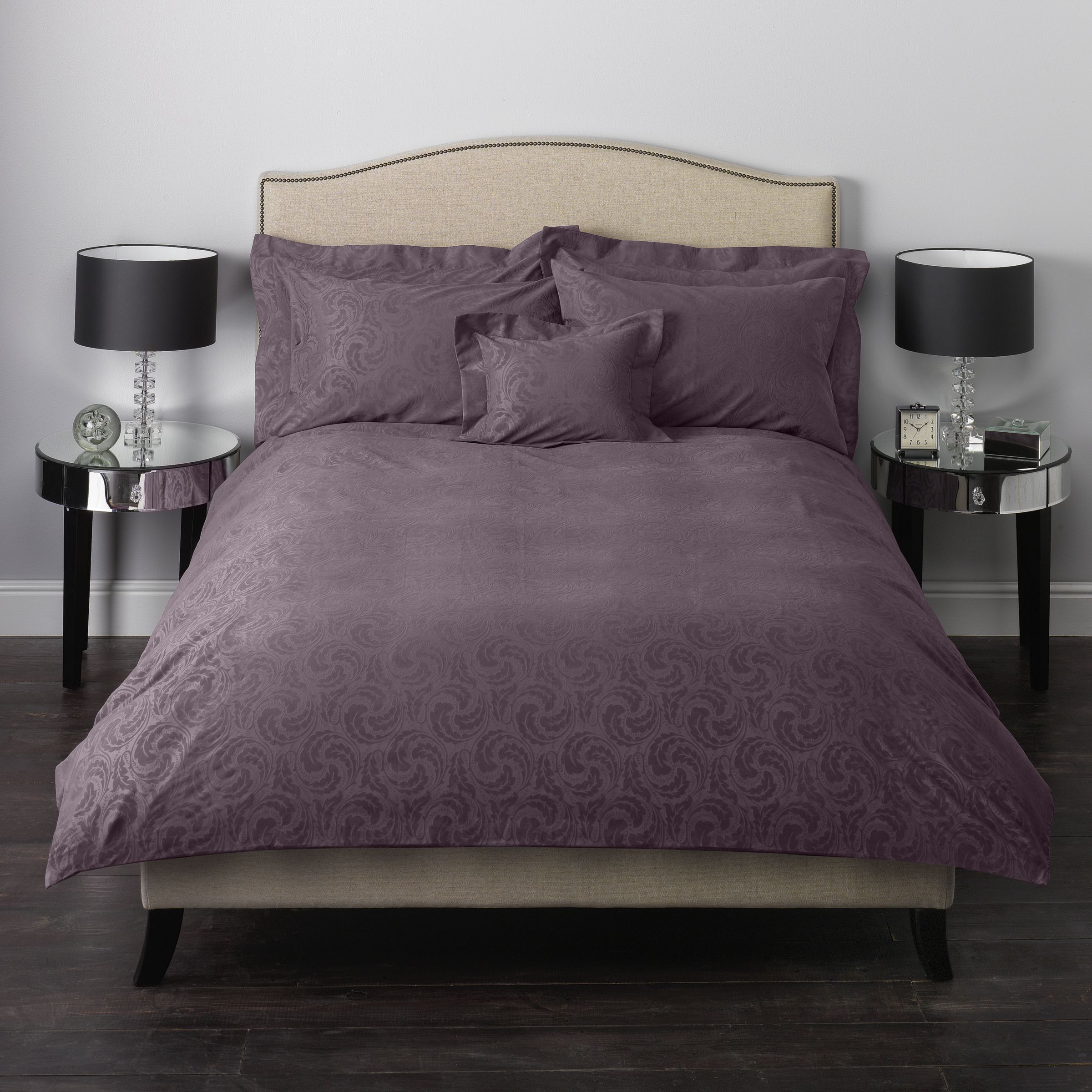 John Lewis Rococo Duvet Cover, Amethyst, Single