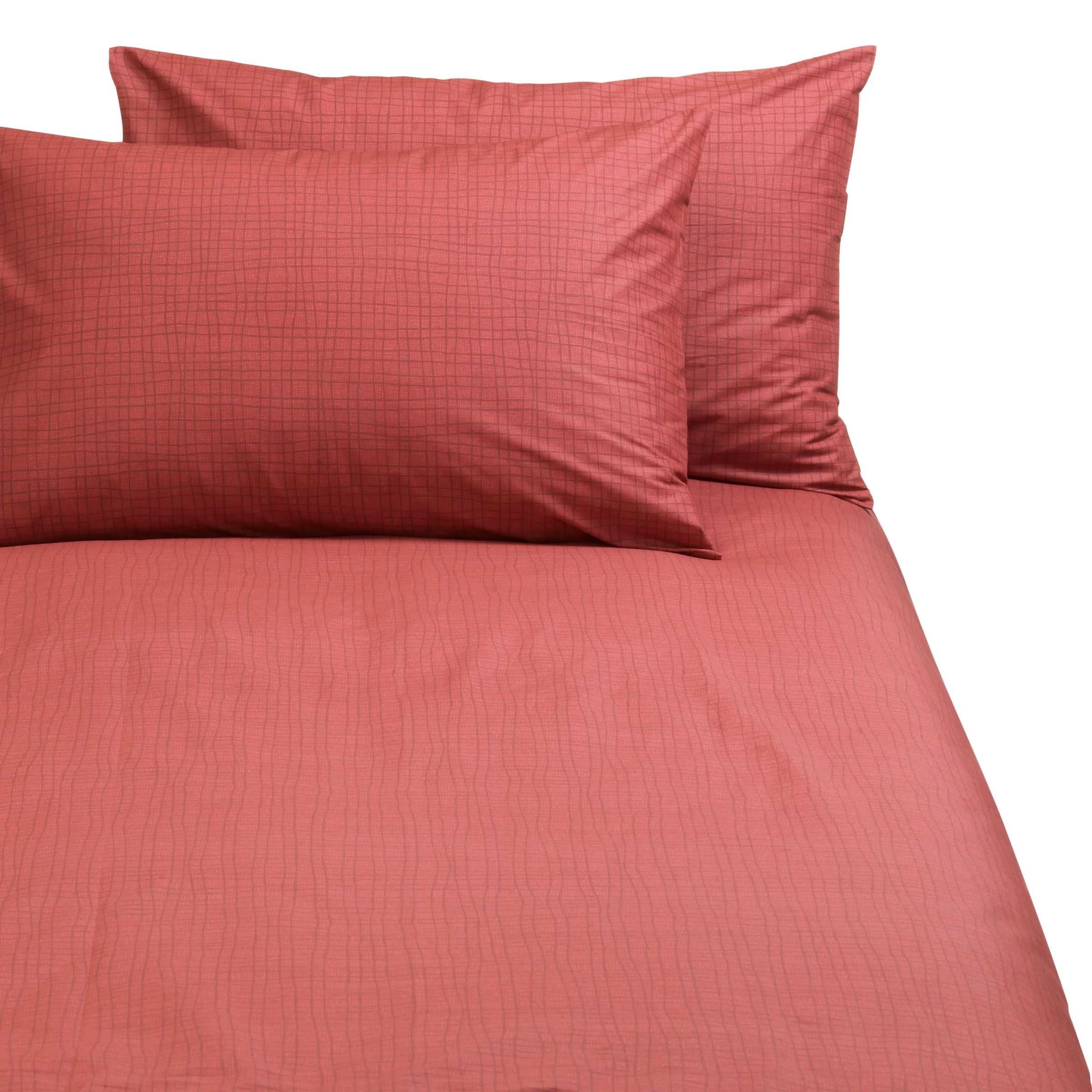John Lewis Lattice Duvet Cover Set, Soft Red, Kingsize