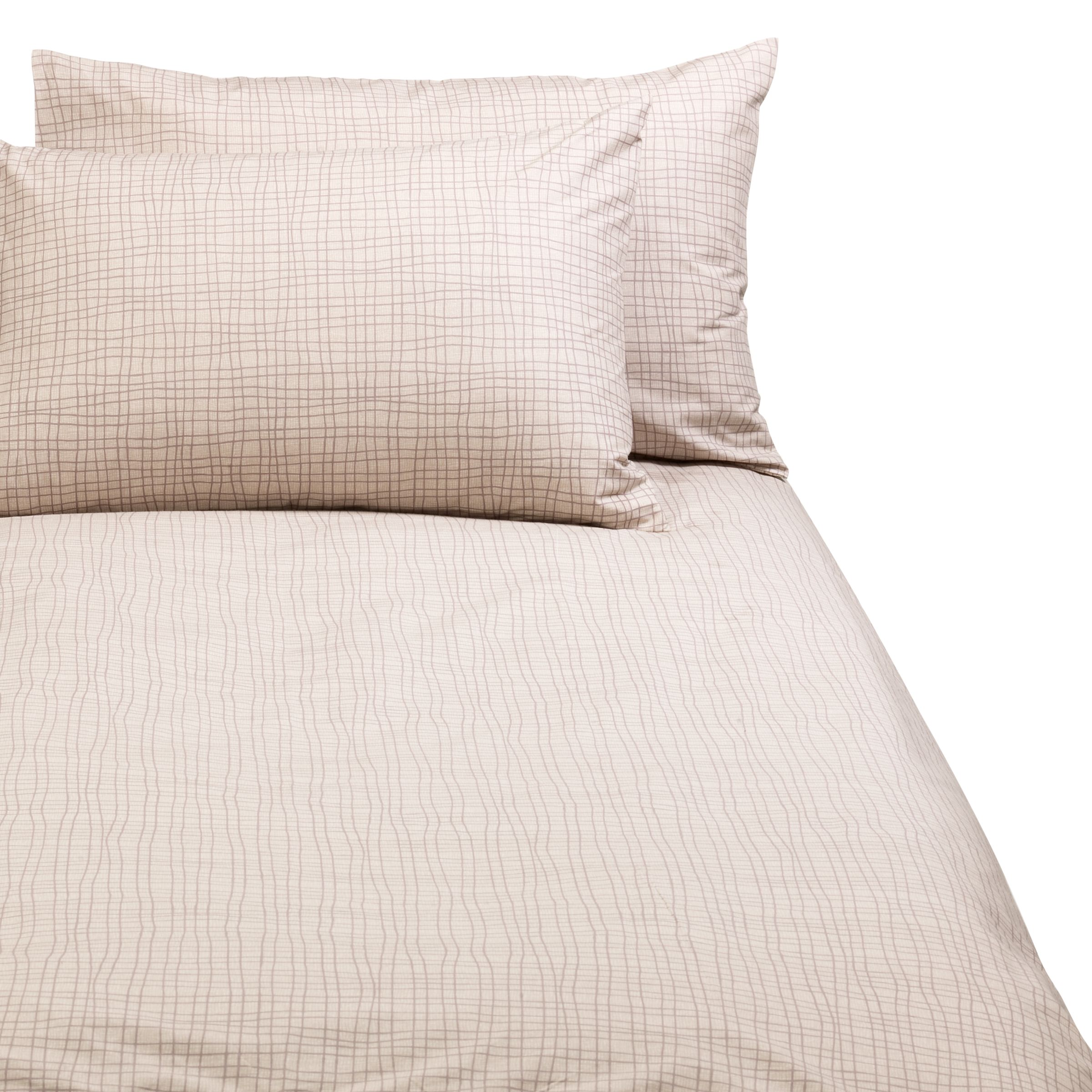 John Lewis Lattice Duvet Cover Set, Natural, Double