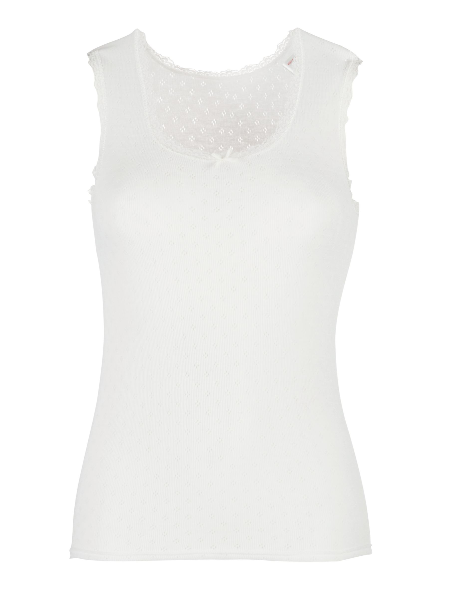 John Lewis Thermal Vest, Ivory, Size 14/16