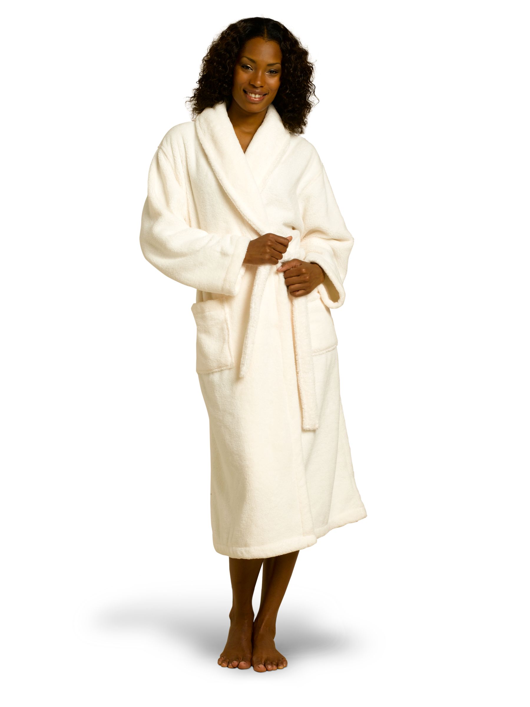John Lewis Fleece Robe Ivory Size 810