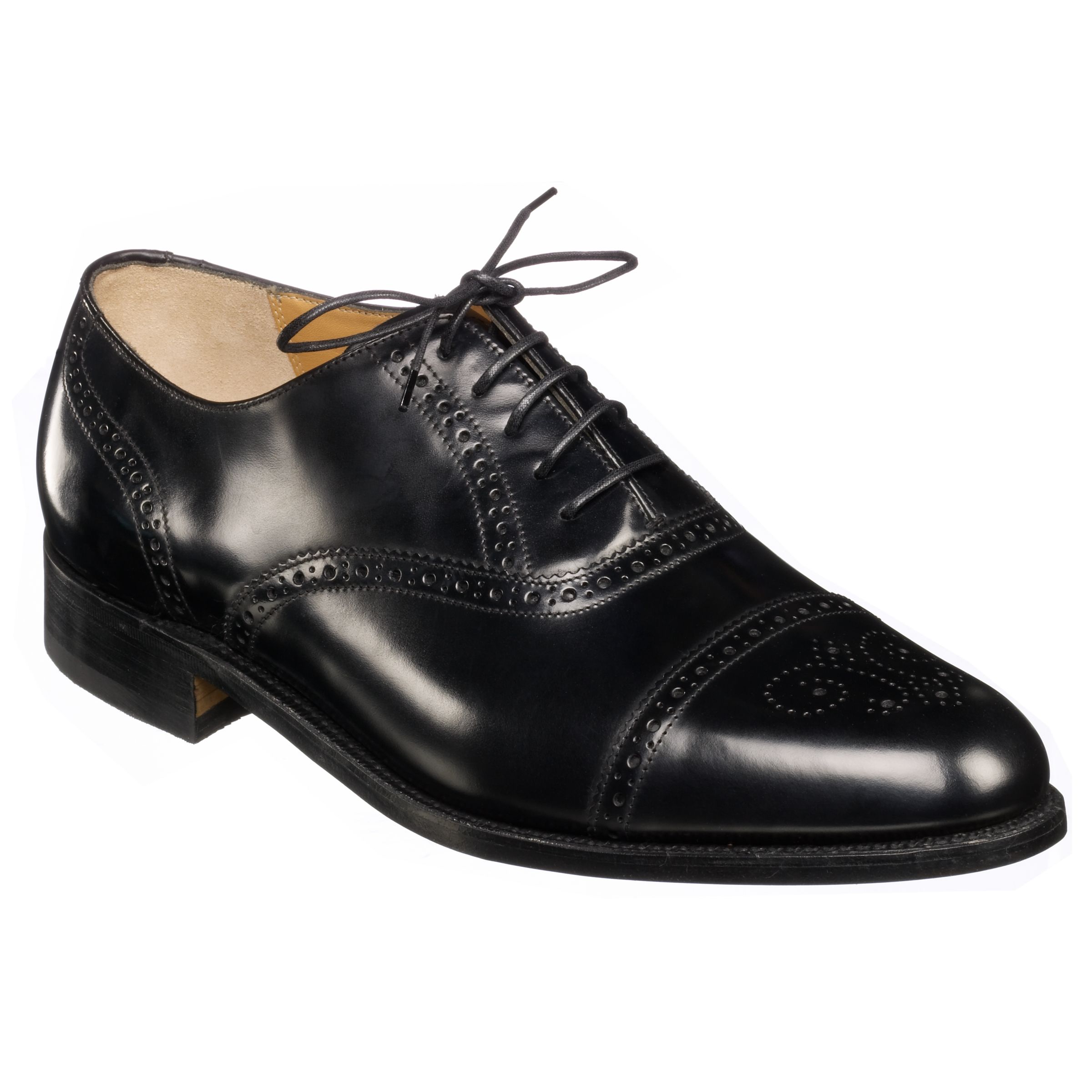 Barker Alfred Lace Up Shoes, Black at John Lewis