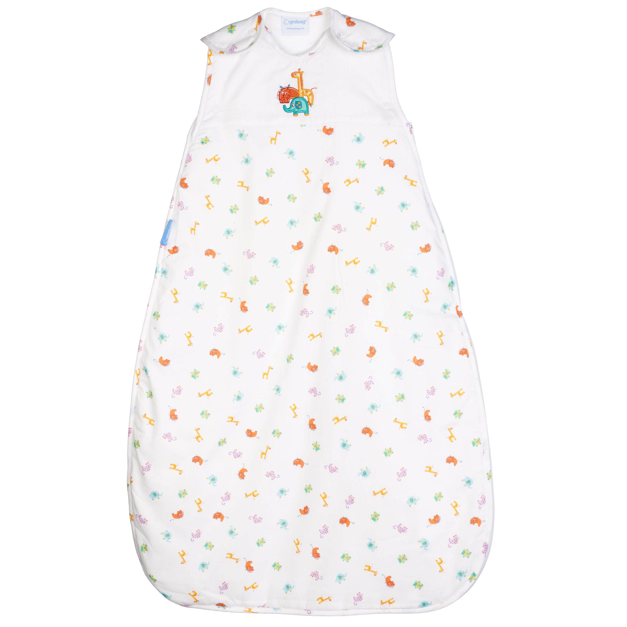 Grobag Jungle Friends Baby Sleeping Bag, White, 2.5 tog, 0-6 Months