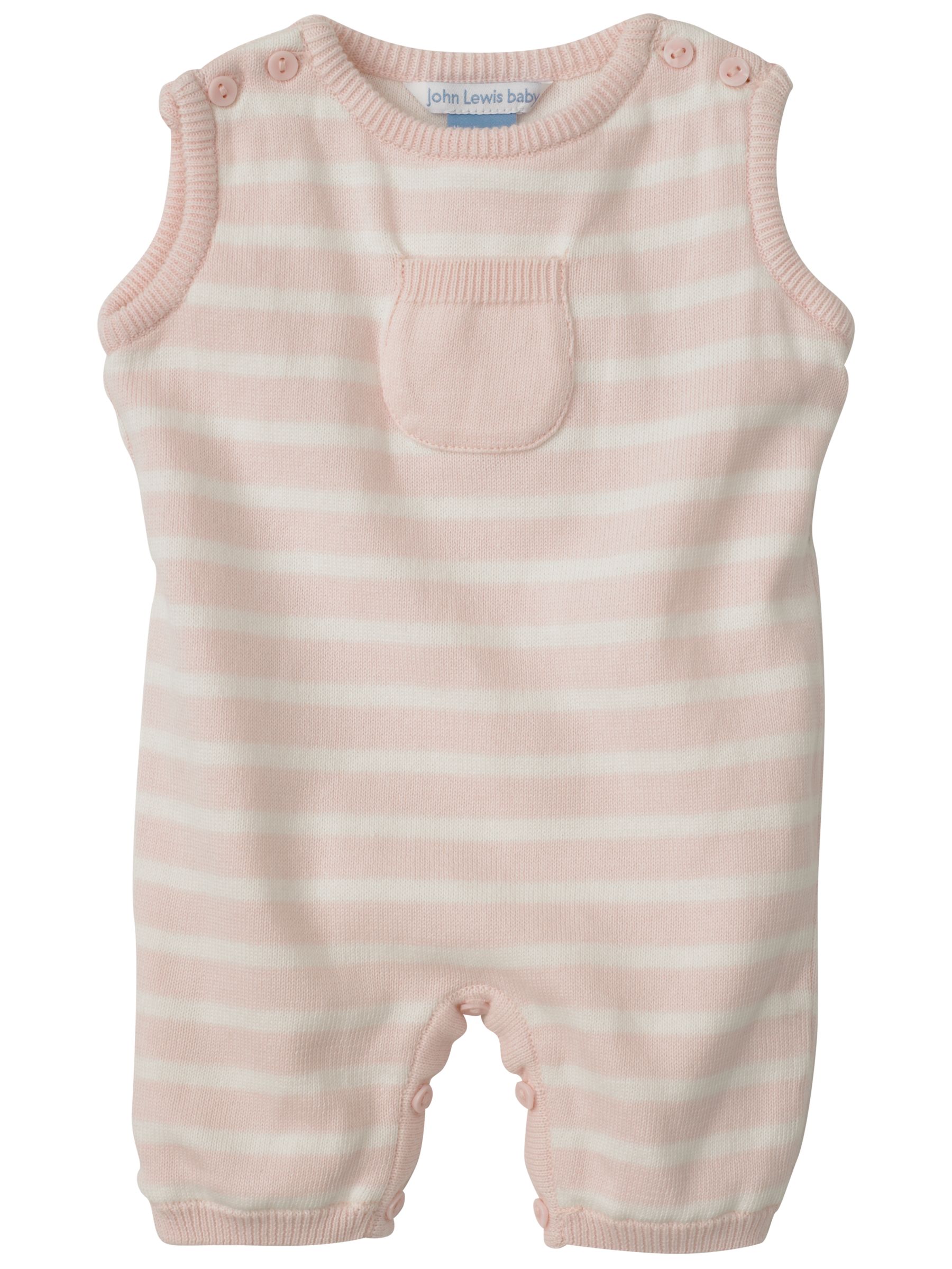 John Lewis Baby Dungarees, Pink, 9-12 Months