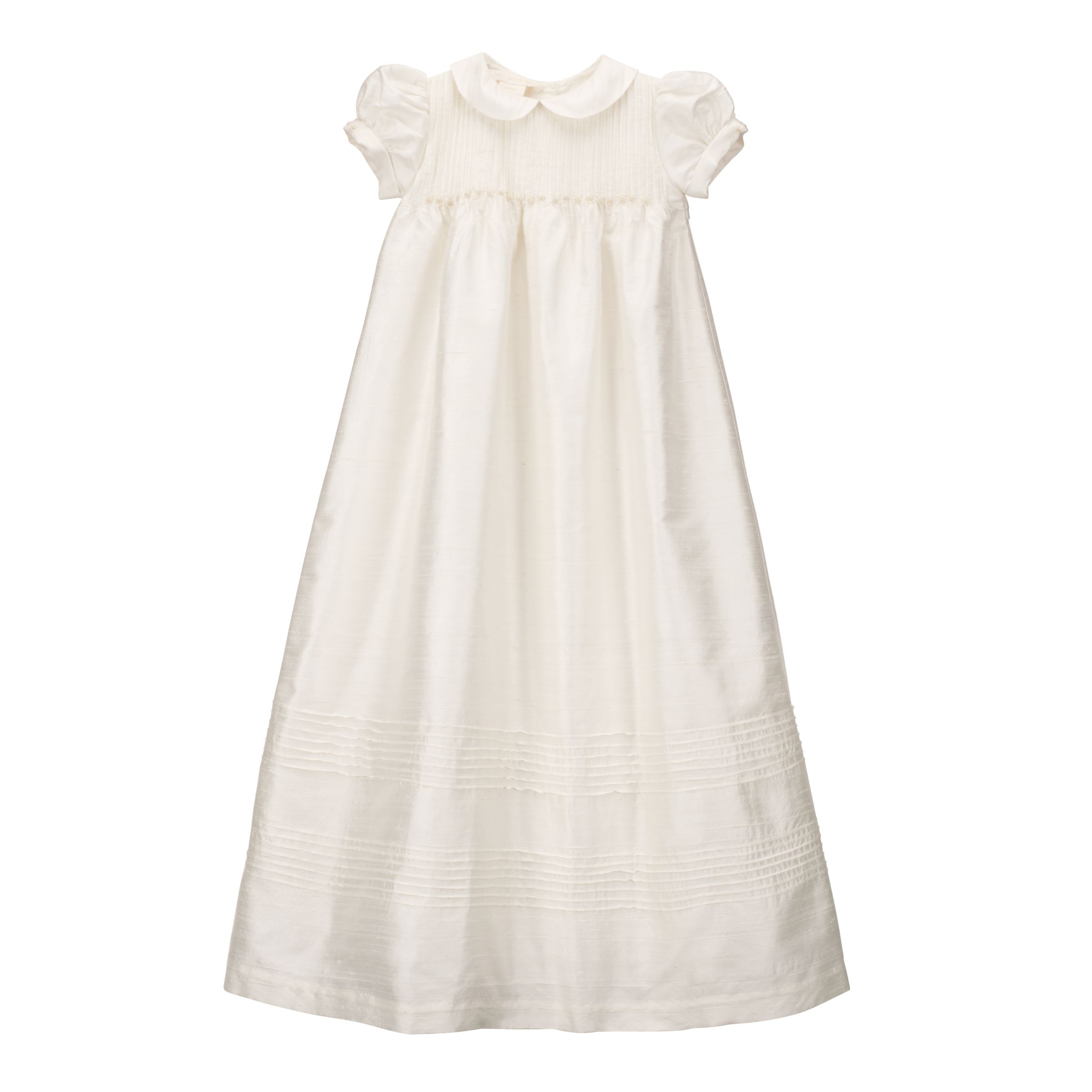 John Lewis Baby Christening Silk Gown and Hat Ivory 36 Months