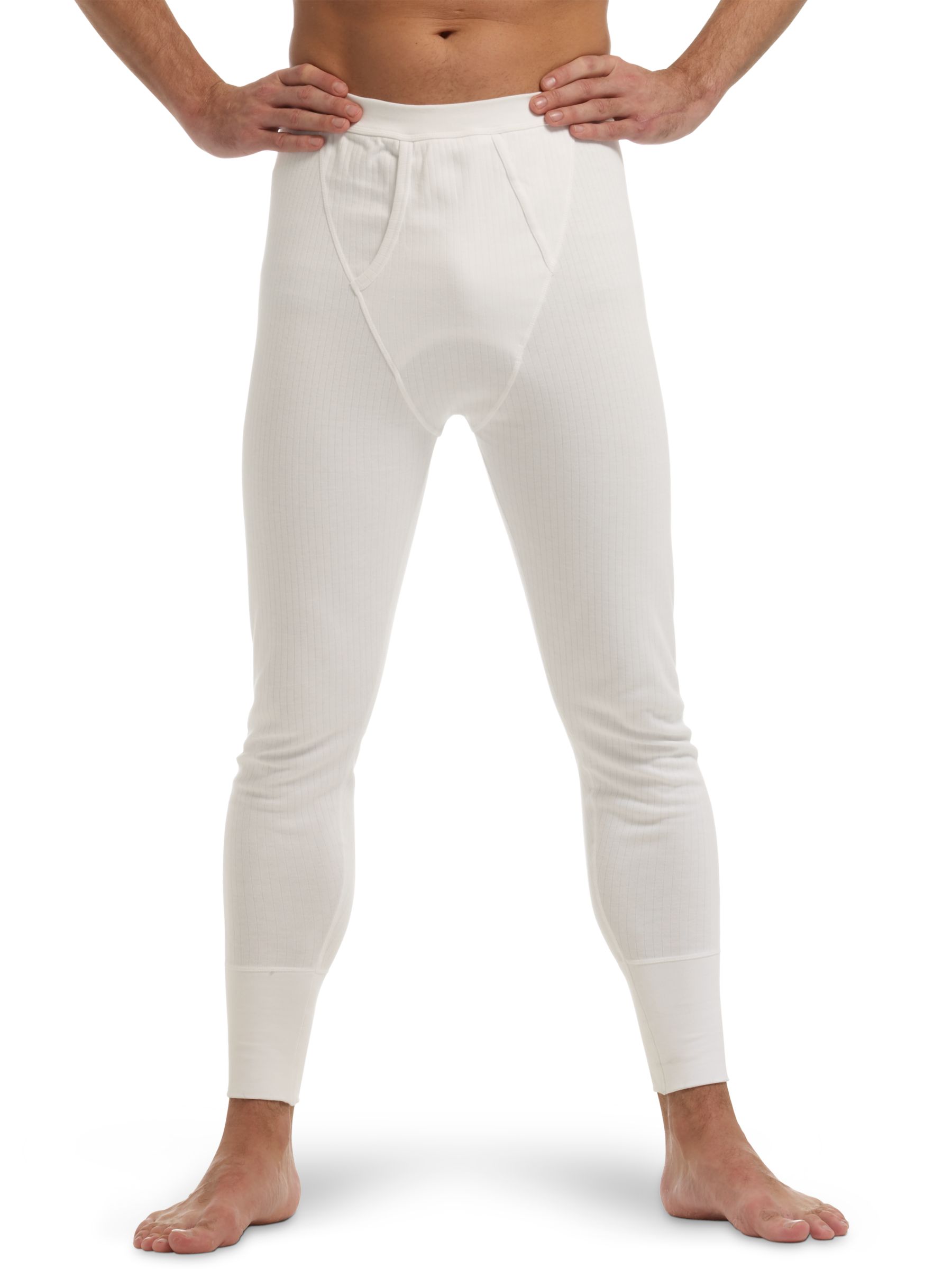 John Lewis Thermal Pants, White, Extra Large