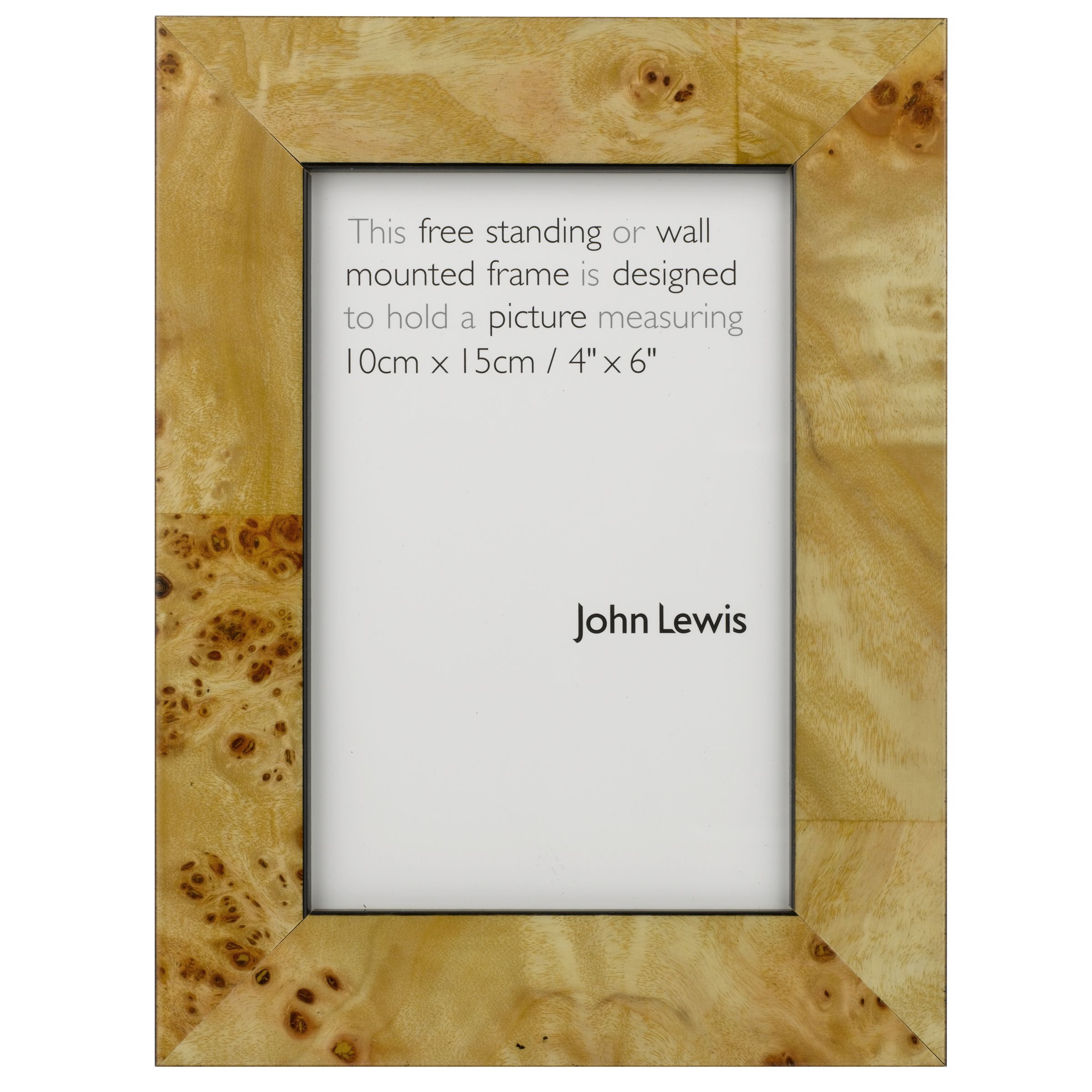 John Lewis Blonde Veneer Frame, 4 x 6 (10 x 15cm)
