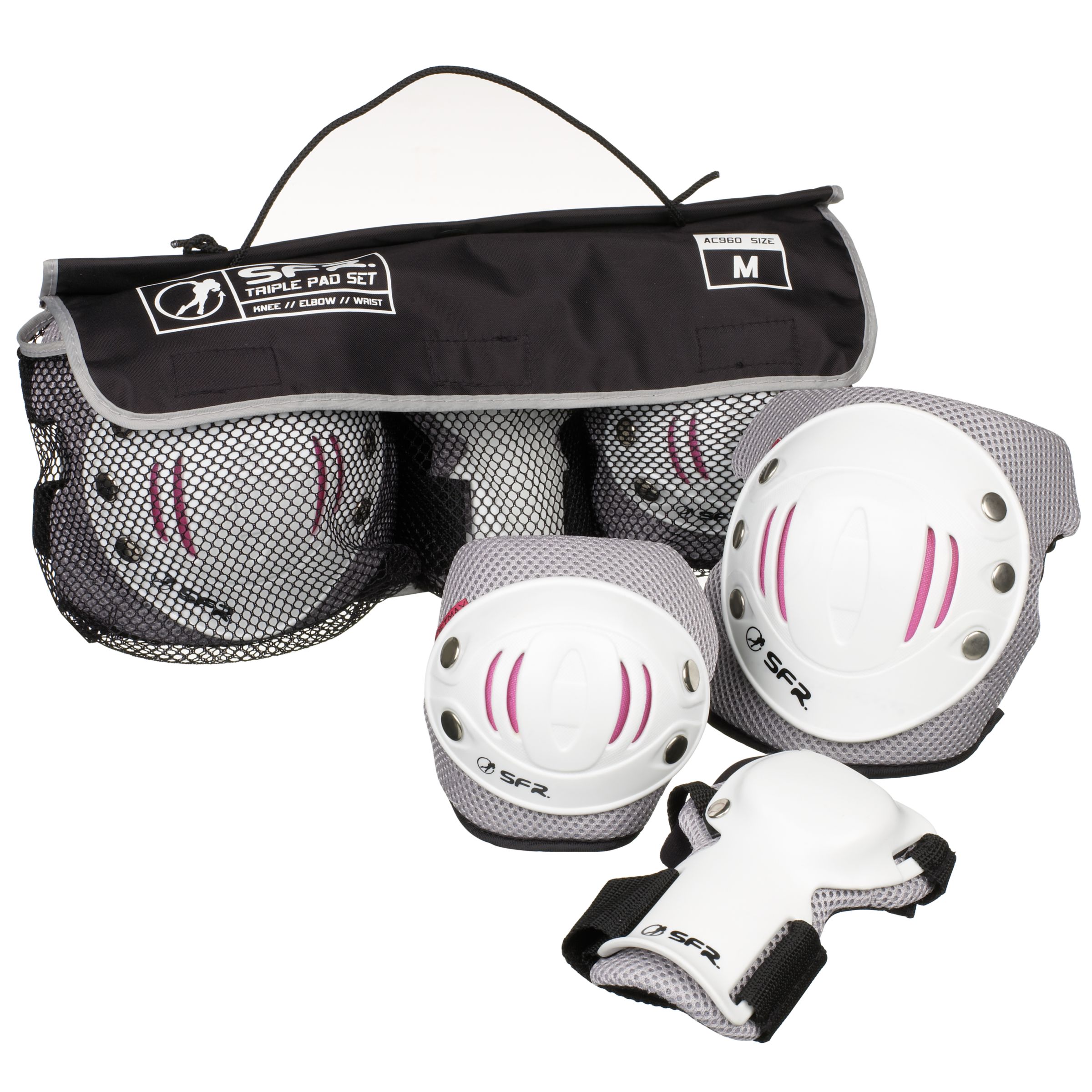 Stateside Junior Triple Pad Set, Pink, Small (age 4-7 years)