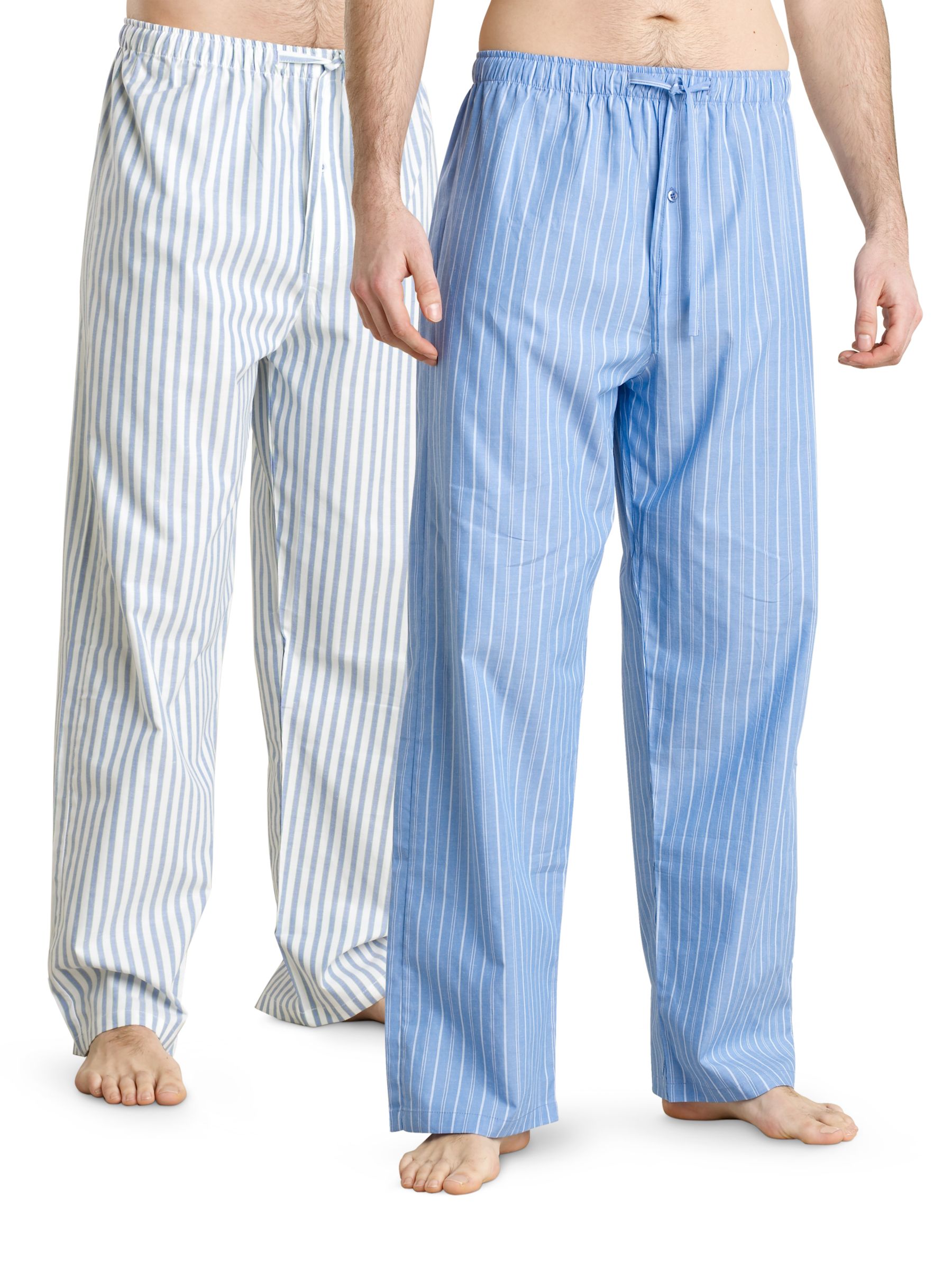 Click here for more information and to purchase - John Lewis Striped Lounge Pants, Pack of 2, Blue, Large/Extra Large