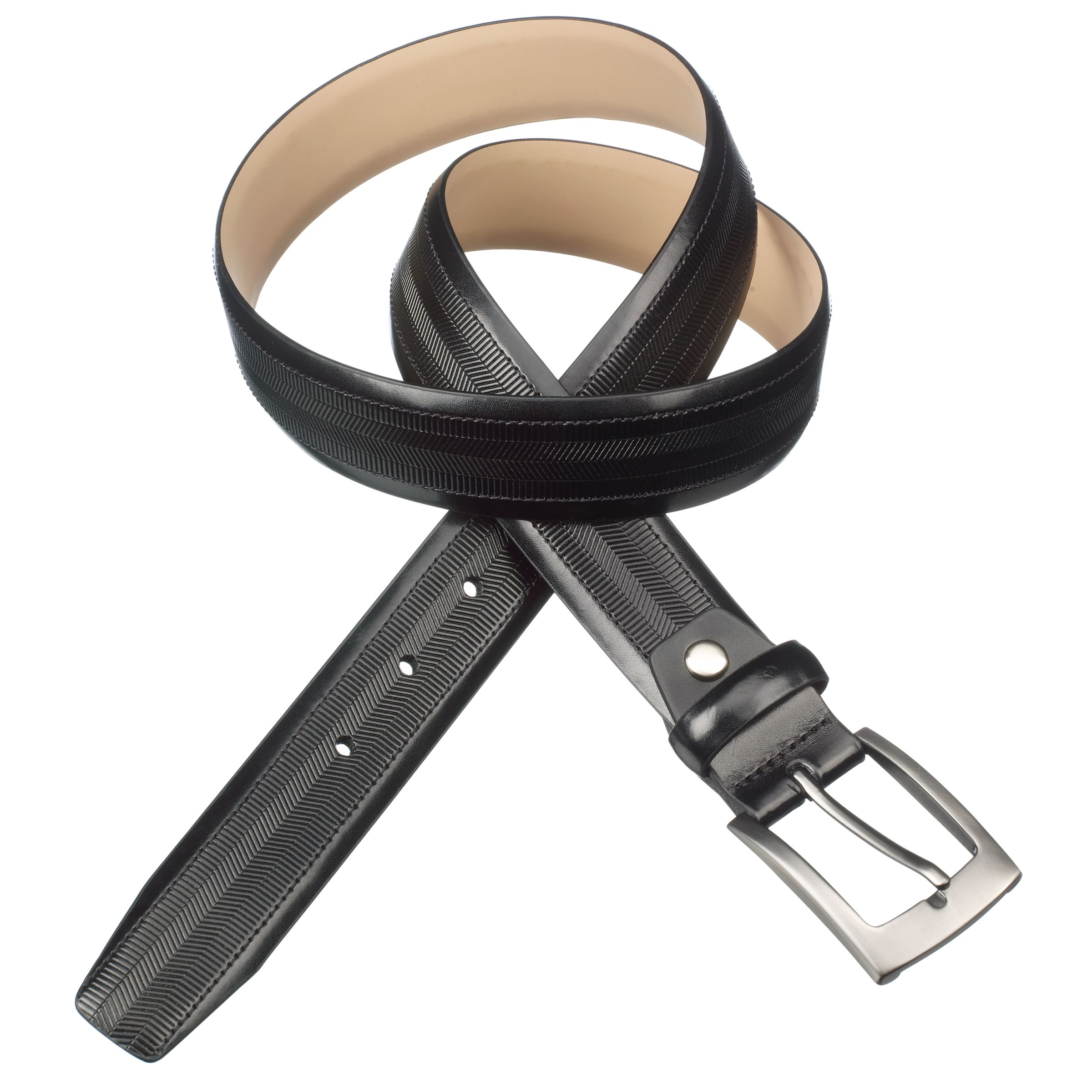 John Lewis Formal Belt, Black, Small