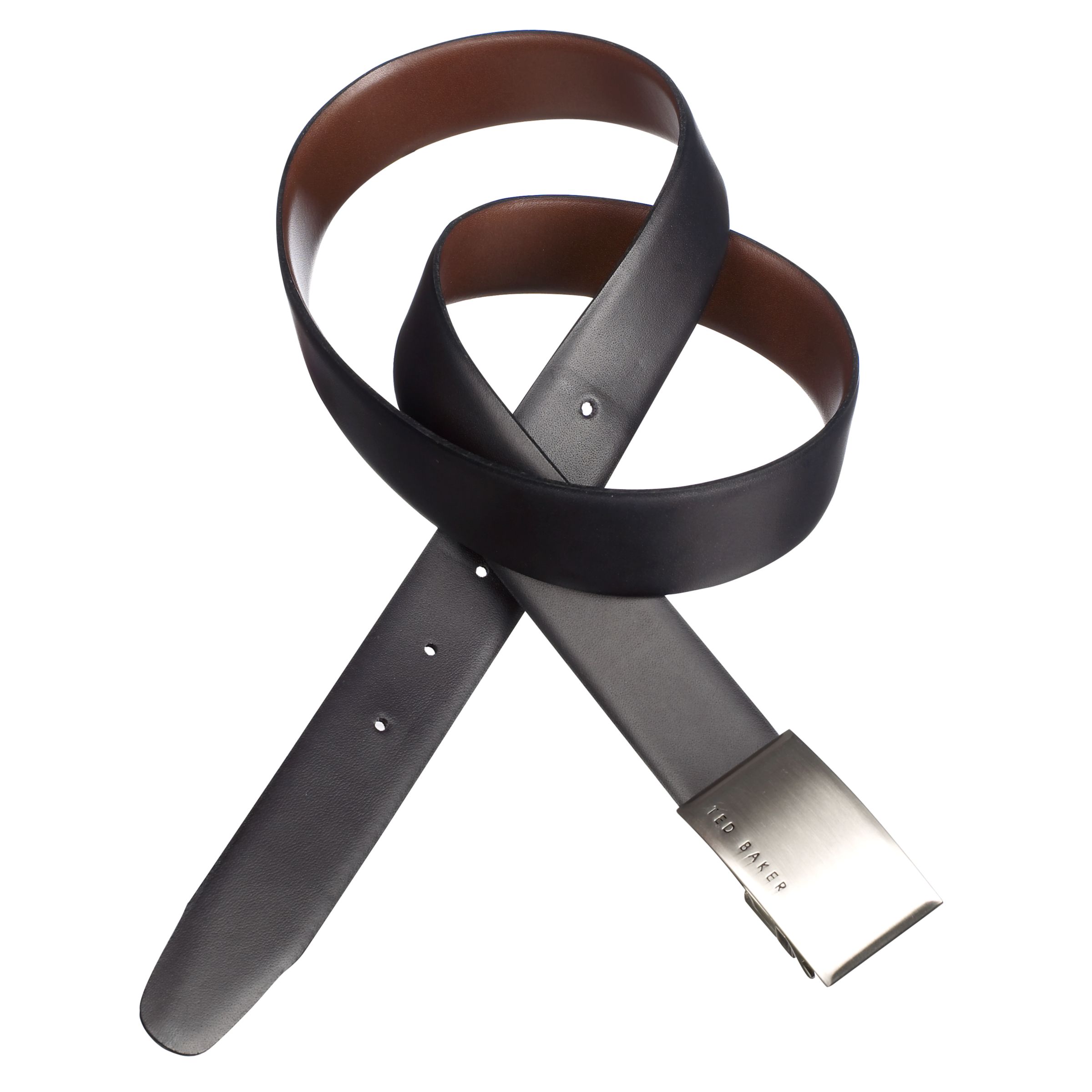 Ted Baker Reversible Leather Belt, Black/Brown, 36 Waist