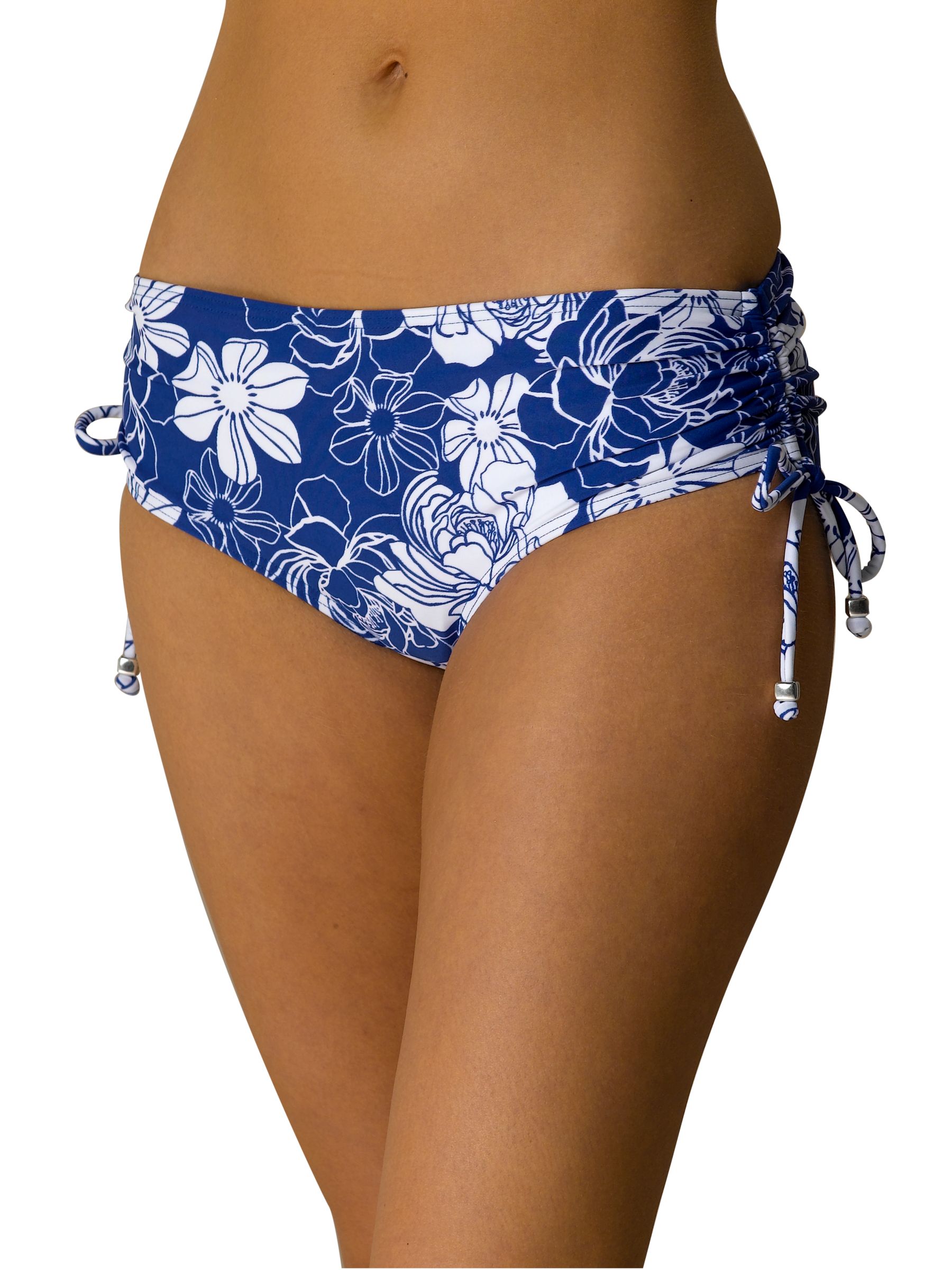 John Lewis Audley Bikini Shorts, Blue, Size 10