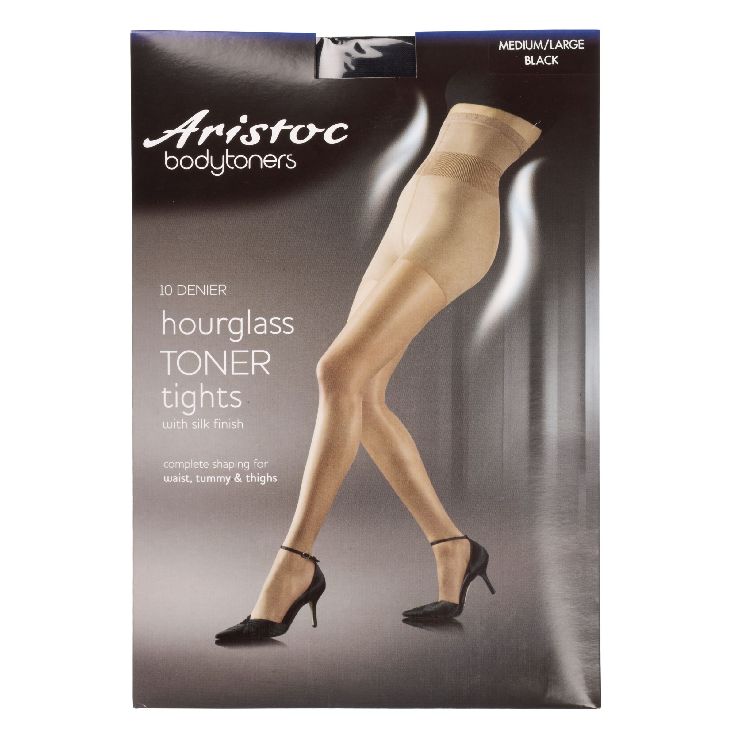 Aristoc Hourglass Toner Tights, Black, Small/Medium