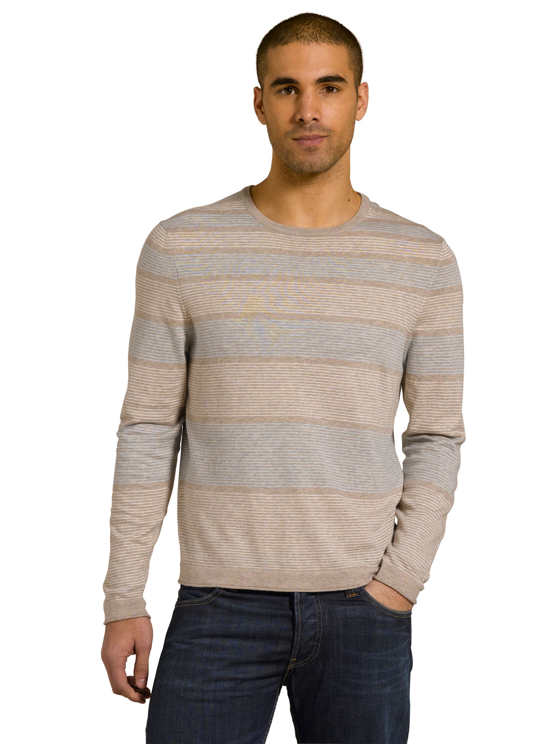 Ted Baker Gee Striped Knit, Brown, Extra Large