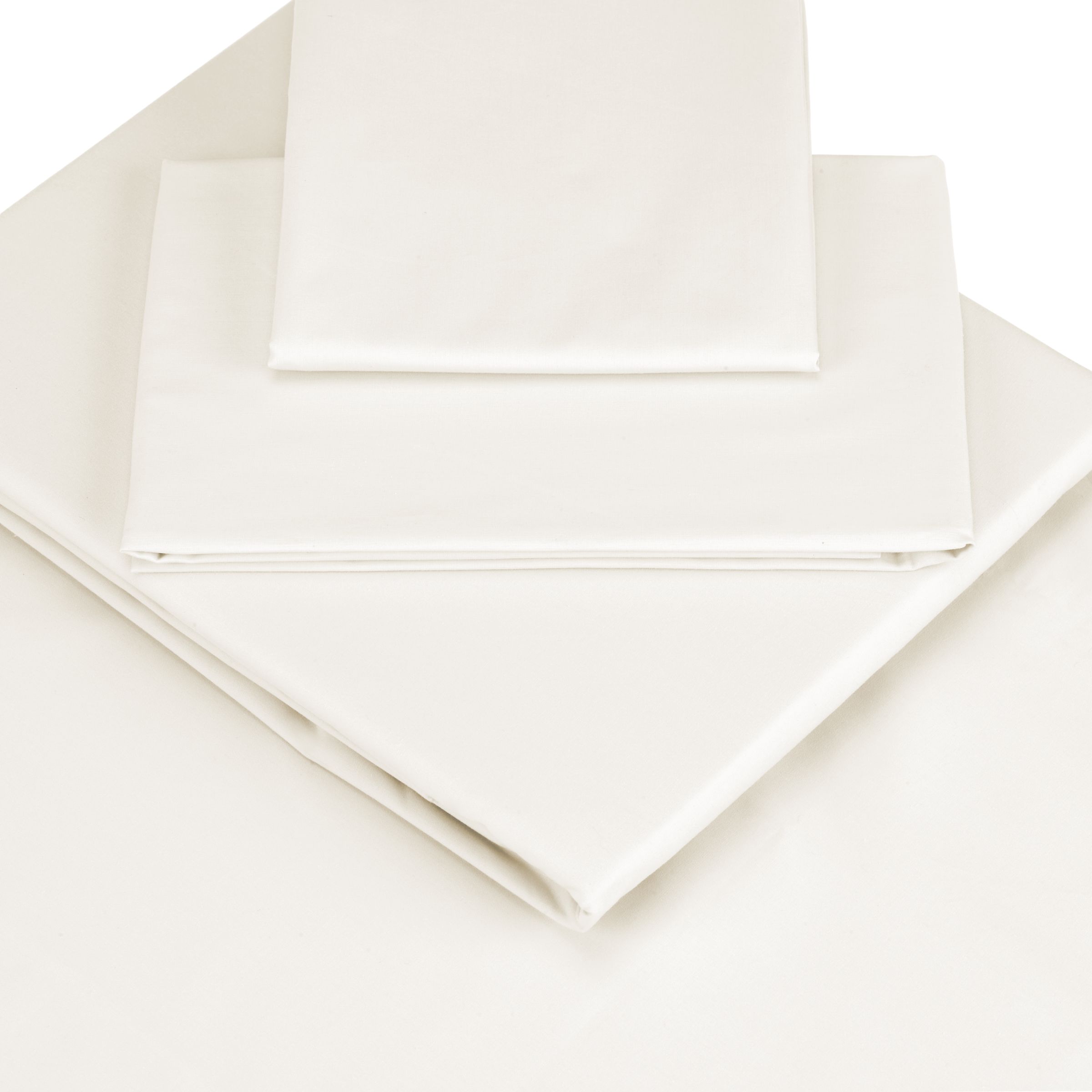 John Lewis Egyptian Cotton Satin Pillowcases, Soft White