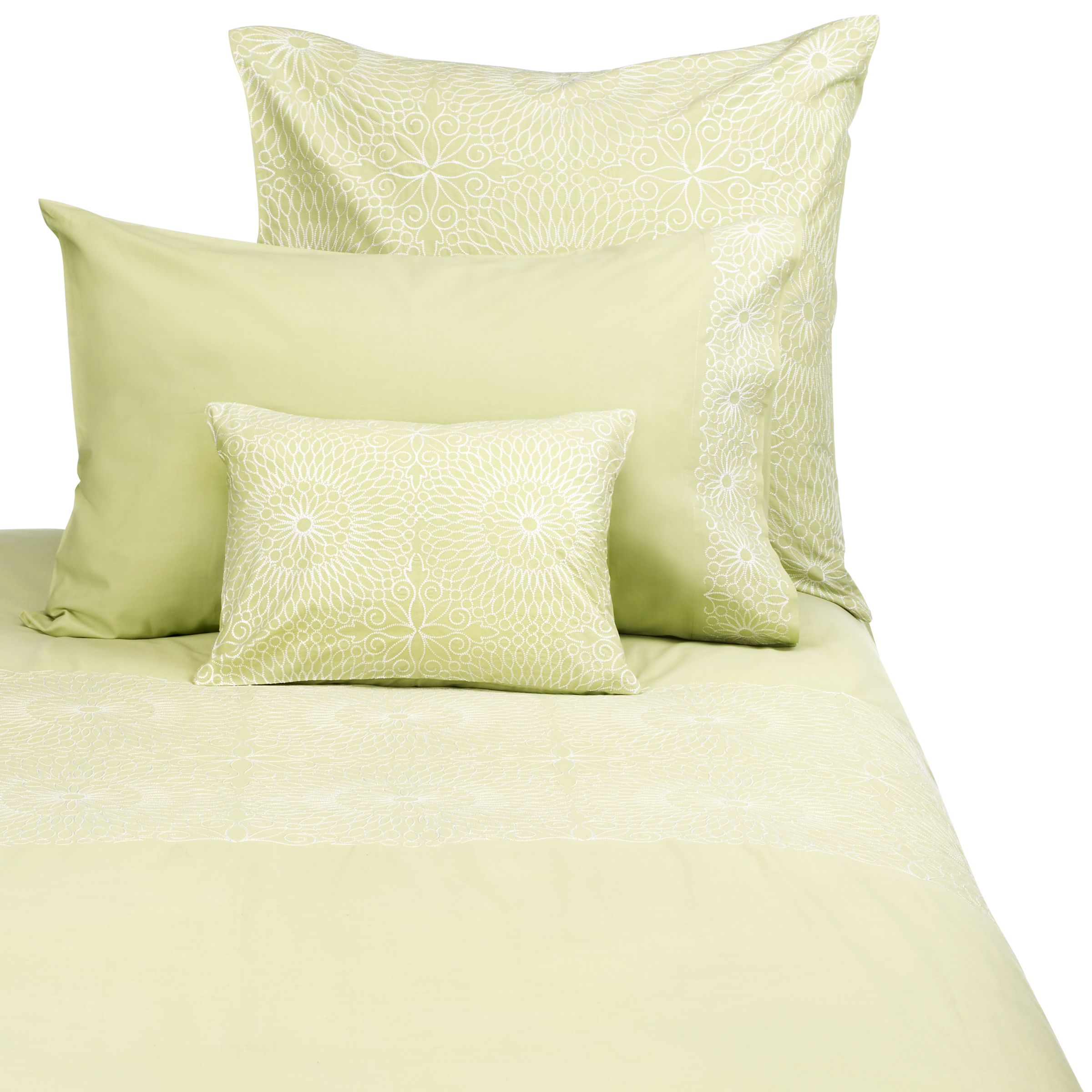 John Lewis Medina Pillowcases, Wasabi