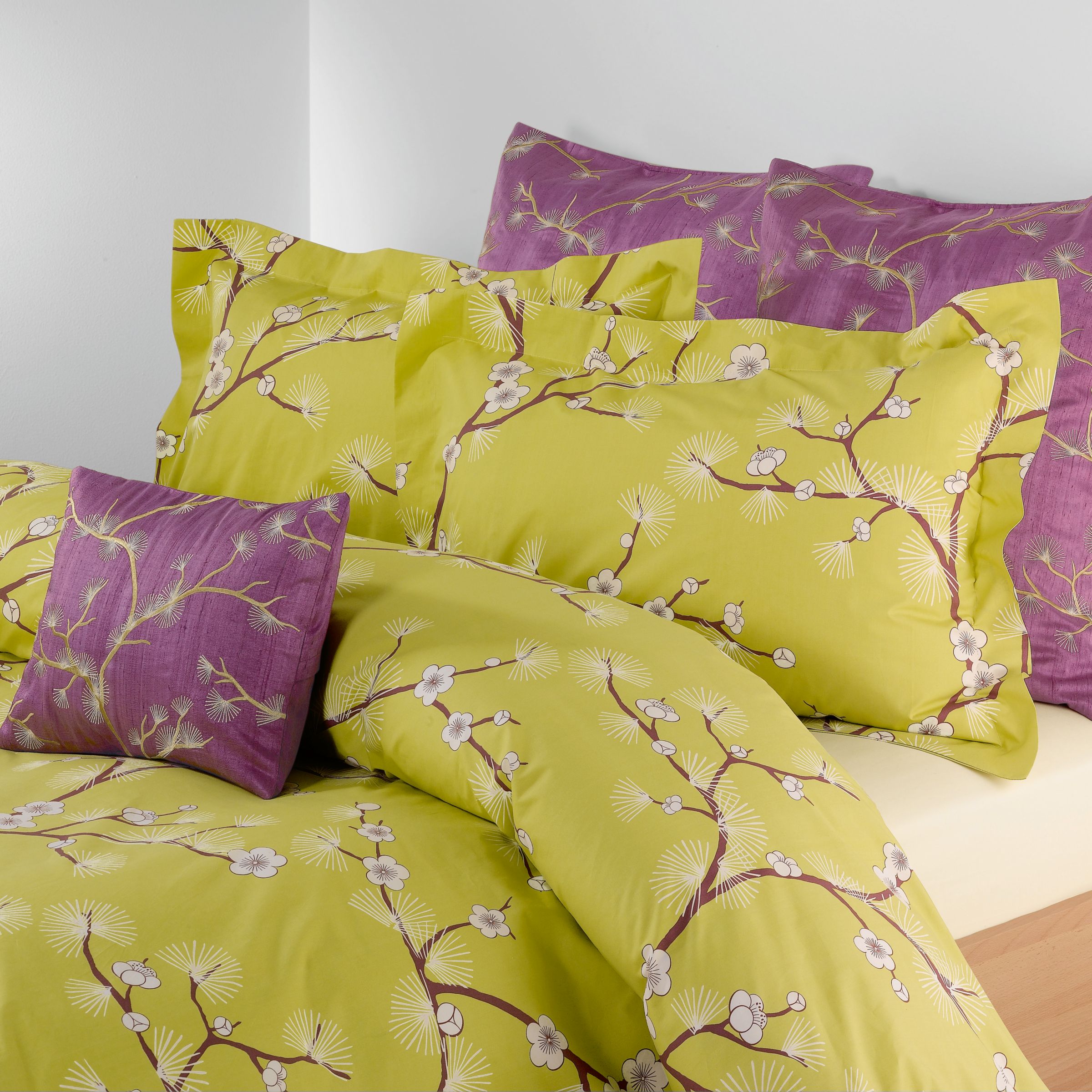 John Lewis Tea Garden Boudoir Pillowcase, Pollen / Logan